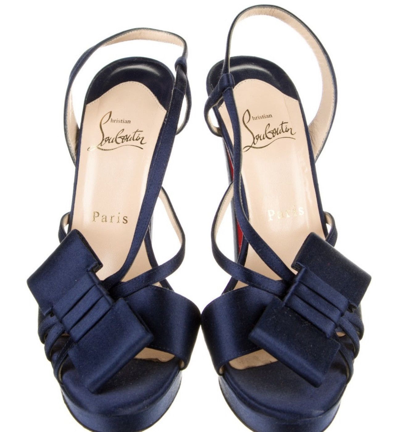 Christian Louboutin Christian louboutin blue satin disco silk sandals 38 IT Size US 8 / IT 38 - 1 Thumbnail