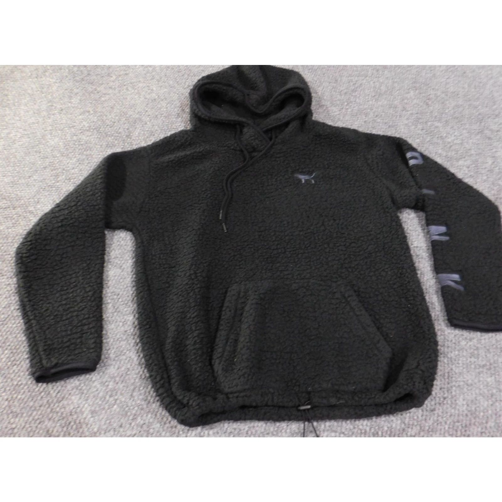 Pinko PINK Victoria's Secret Hoodie Womens Medium Black Sherpa Fleece Pullover Teddy Size M / US 6-8 / IT 42-44 - 3 Thumbnail