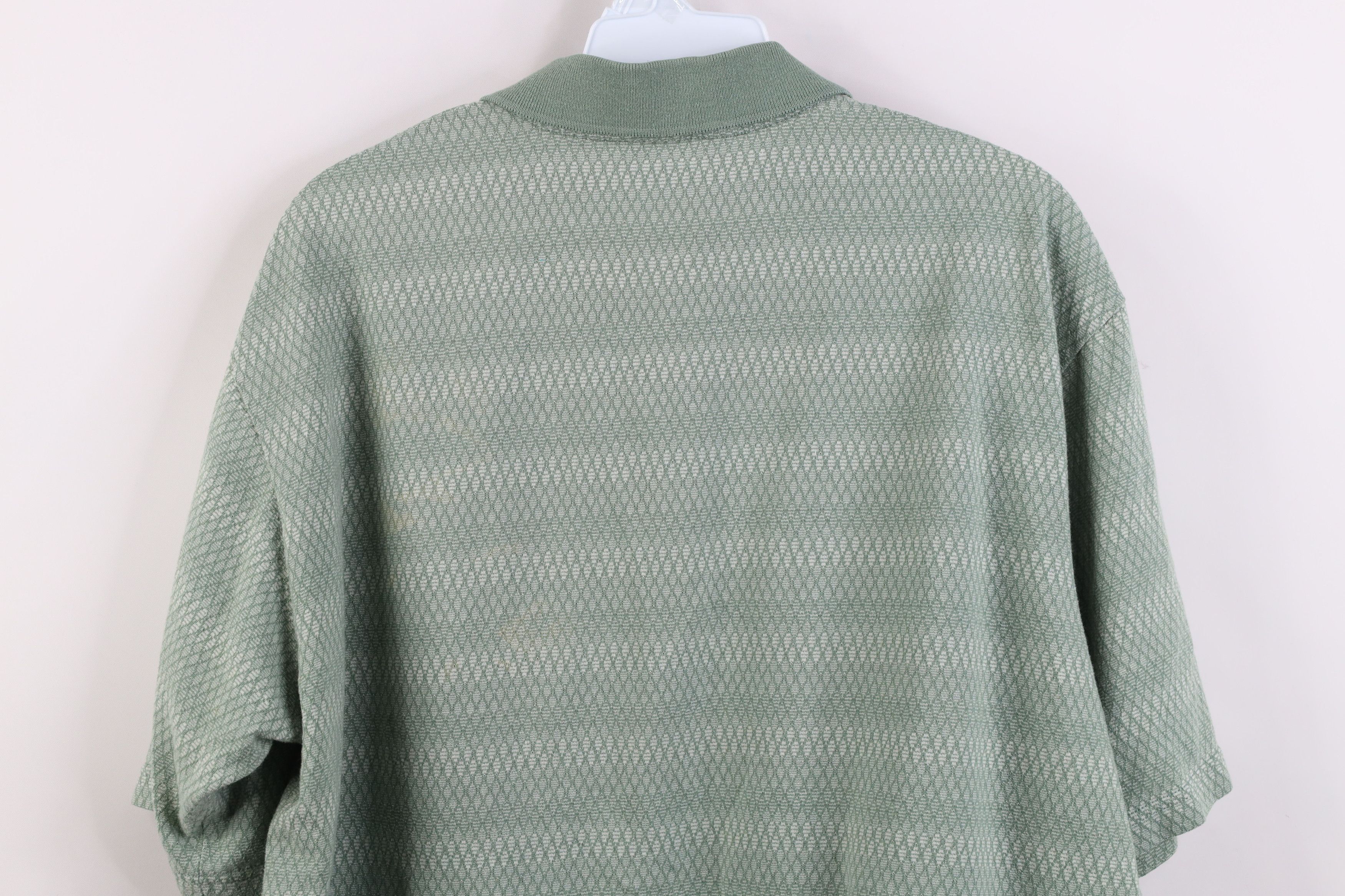 Vintage Vintage 90s Streetwear Striped Diamond Knit Golf Polo Shirt Size US L / EU 52-54 / 3 - 10 Thumbnail