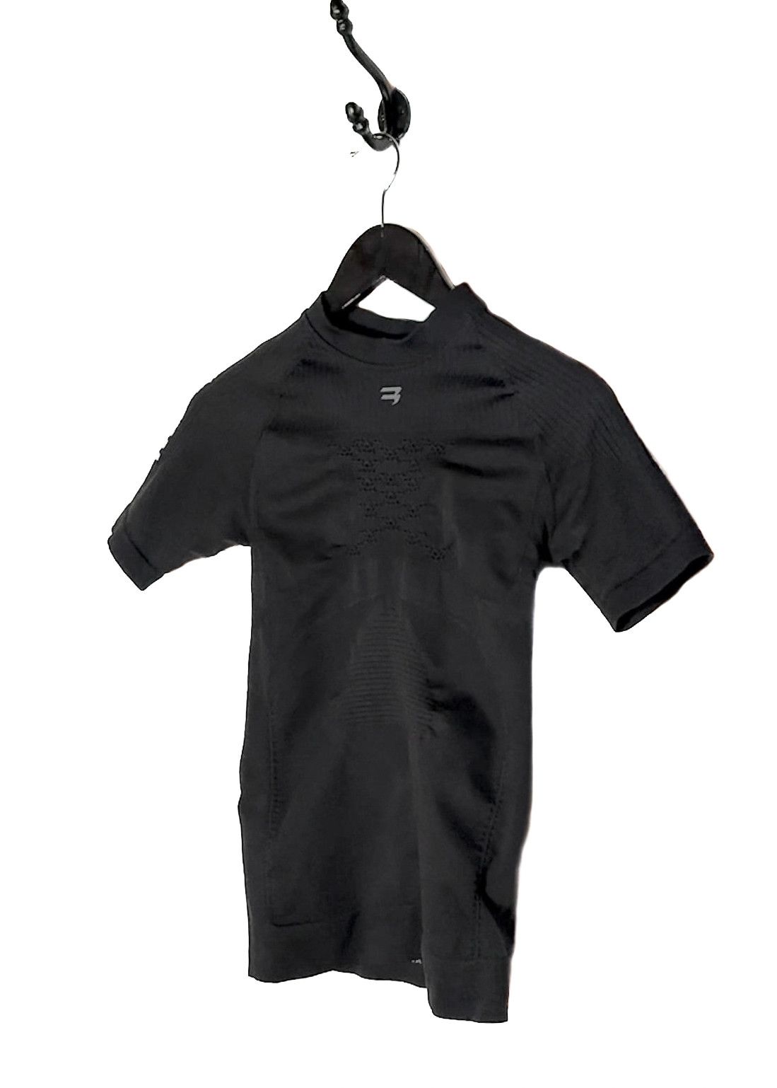 Balenciaga Balenciaga 2023 Black Logo Ruched Biker T-shirt Size L / US 10 / IT 46 - 2 Thumbnail