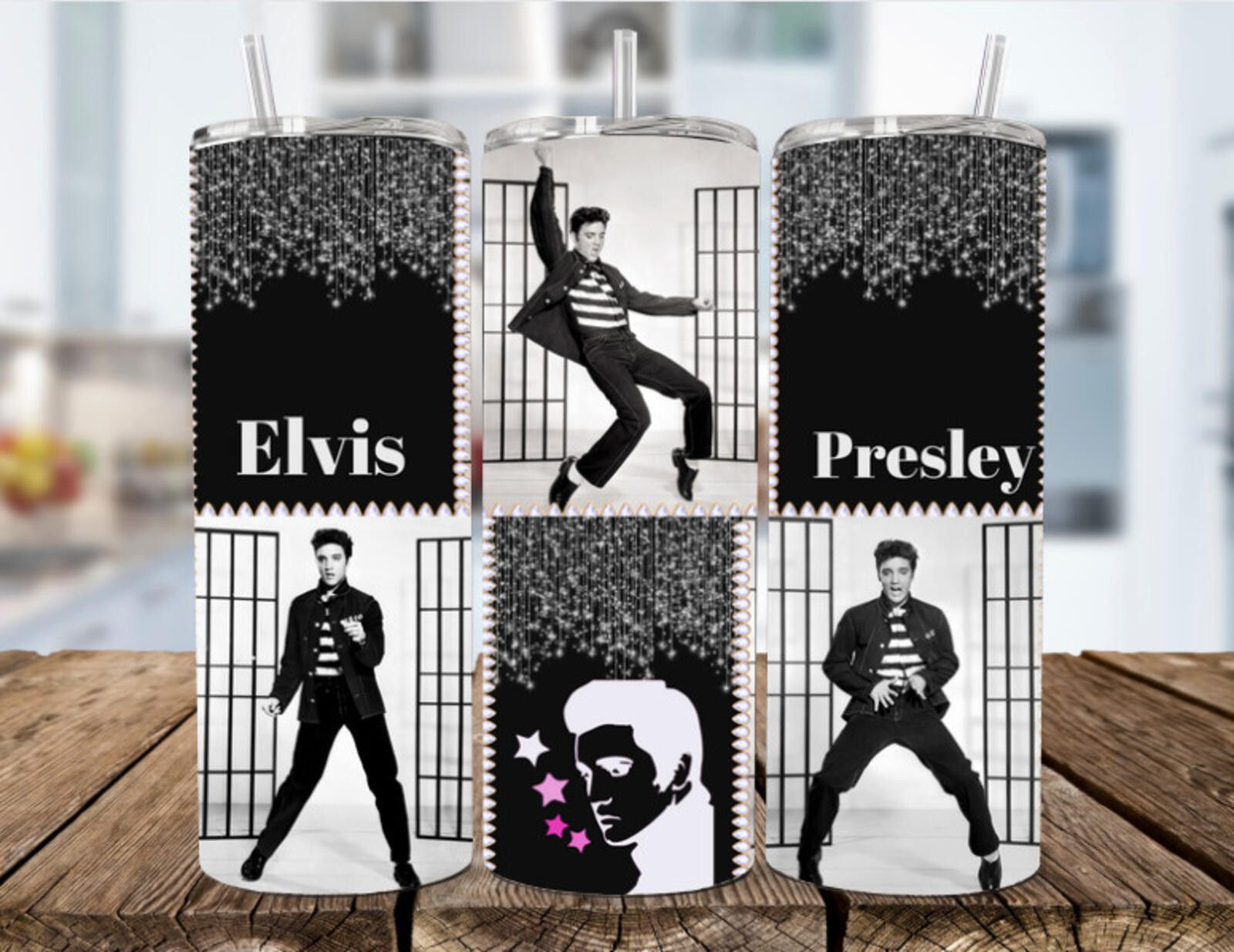 The Unbranded Brand Elvis Presley Jailhouse Rock Stainless Steel Tumbler - 20 Oz Size ONE SIZE - 1 Thumbnail