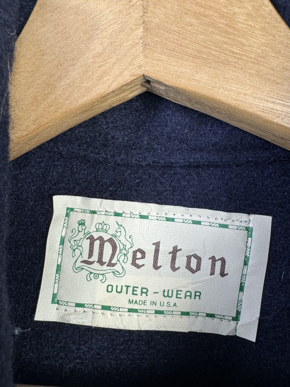 Vintage Vintage Melton outwear wool jacket Size US L / EU 52-54 / 3 - 3 Thumbnail