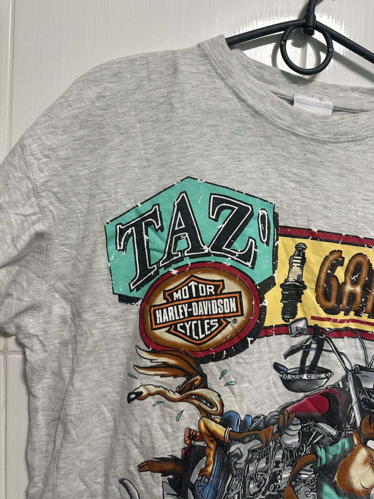 Harley Davidson × Warner Bros Vintage 1998 Harley Davidson Looney Tunes Taz Garage Riders Size US L / EU 52-54 / 3 - 3 Thumbnail