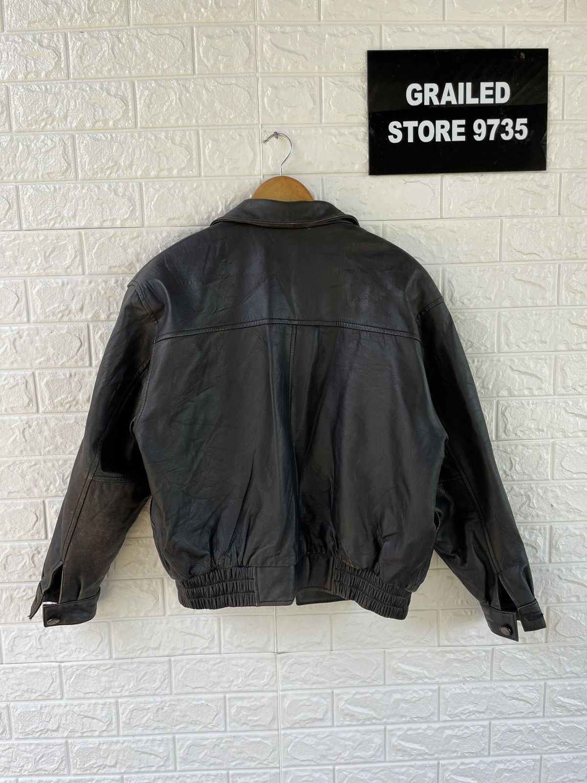 Japanese Brand Vintage Diverb Bomber Leather Jacket Size US XL / EU 56 / 4 - 2 Thumbnail