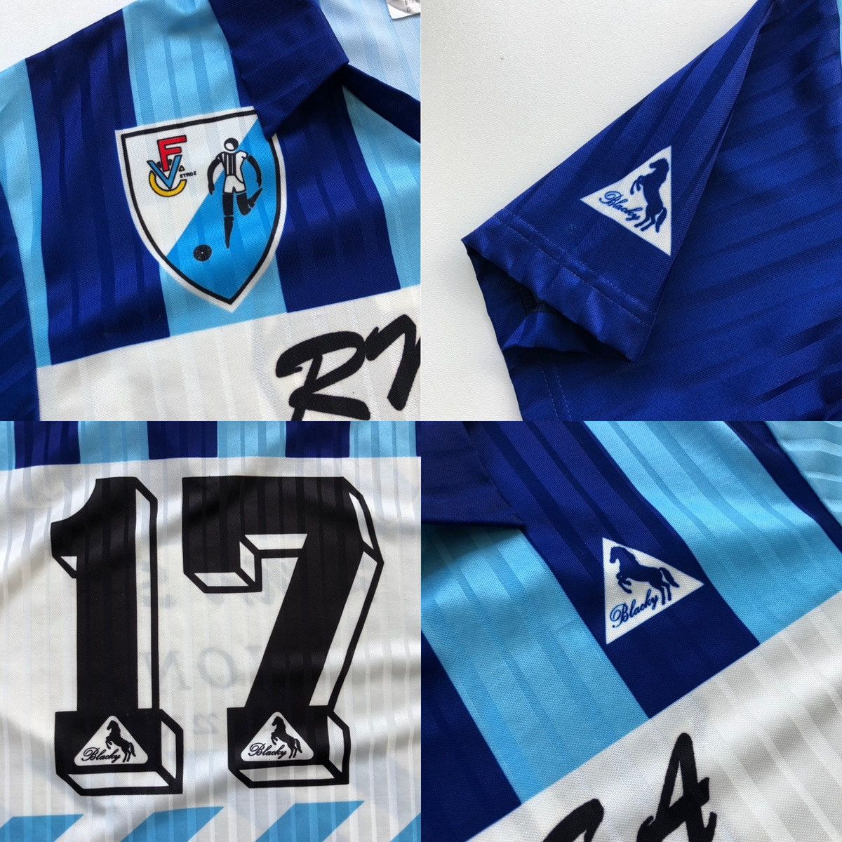 Vintage FC Vetroz Blacky Switzerland 90’s Match Worn Vintage Jersey Size US M / EU 48-50 / 2 - 7 Thumbnail