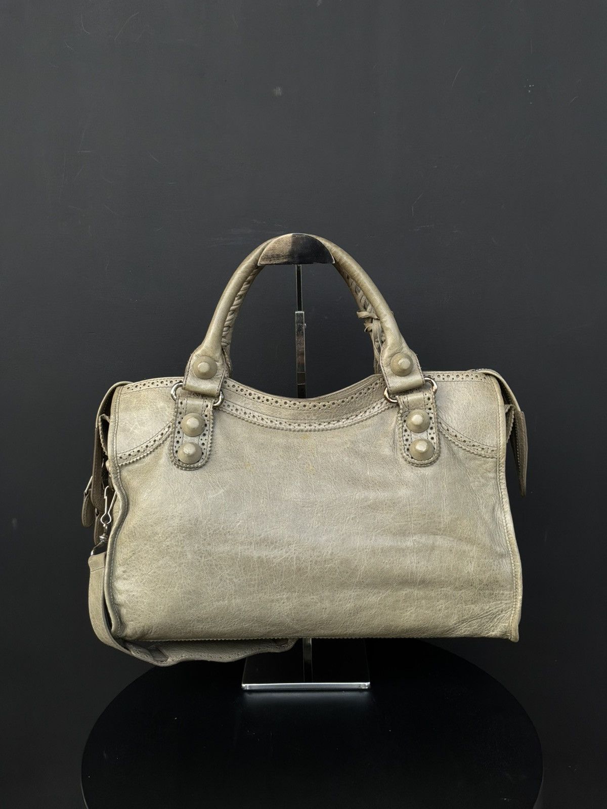 Balenciaga Balenciaga - Classic City - Giant Studs - Beige Lambskin Size ONE SIZE - 3 Thumbnail