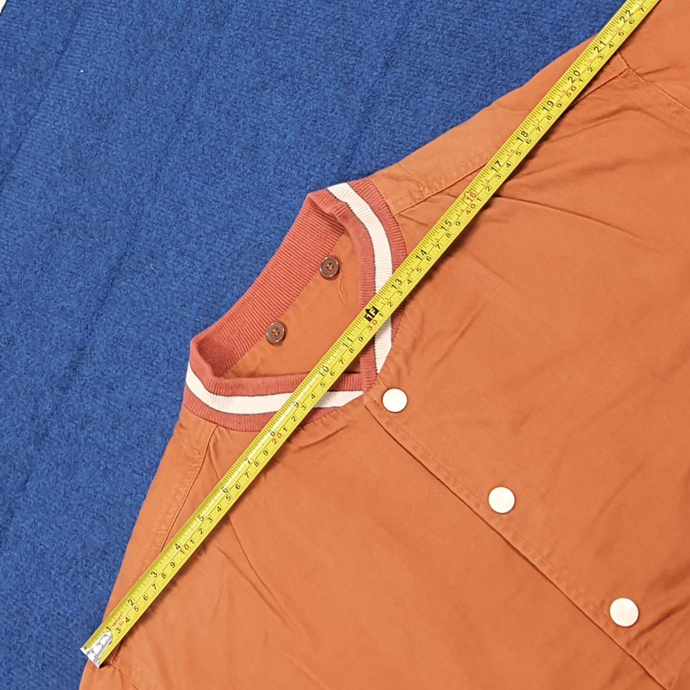 45rpm Rare 45RPM Studio Japan Varsity Orange Bomber Jacket C288N8 Size US L / EU 52-54 / 3 - 11 Thumbnail