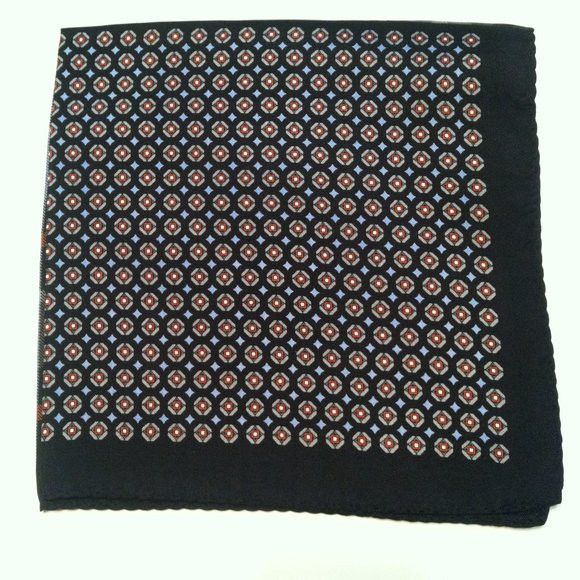 Daniel Cremieux DANIEL CREMIEUX MENS NEW BLACK SILK POCKET SQUARE 16" X 16" Size ONE SIZE - 5 Thumbnail