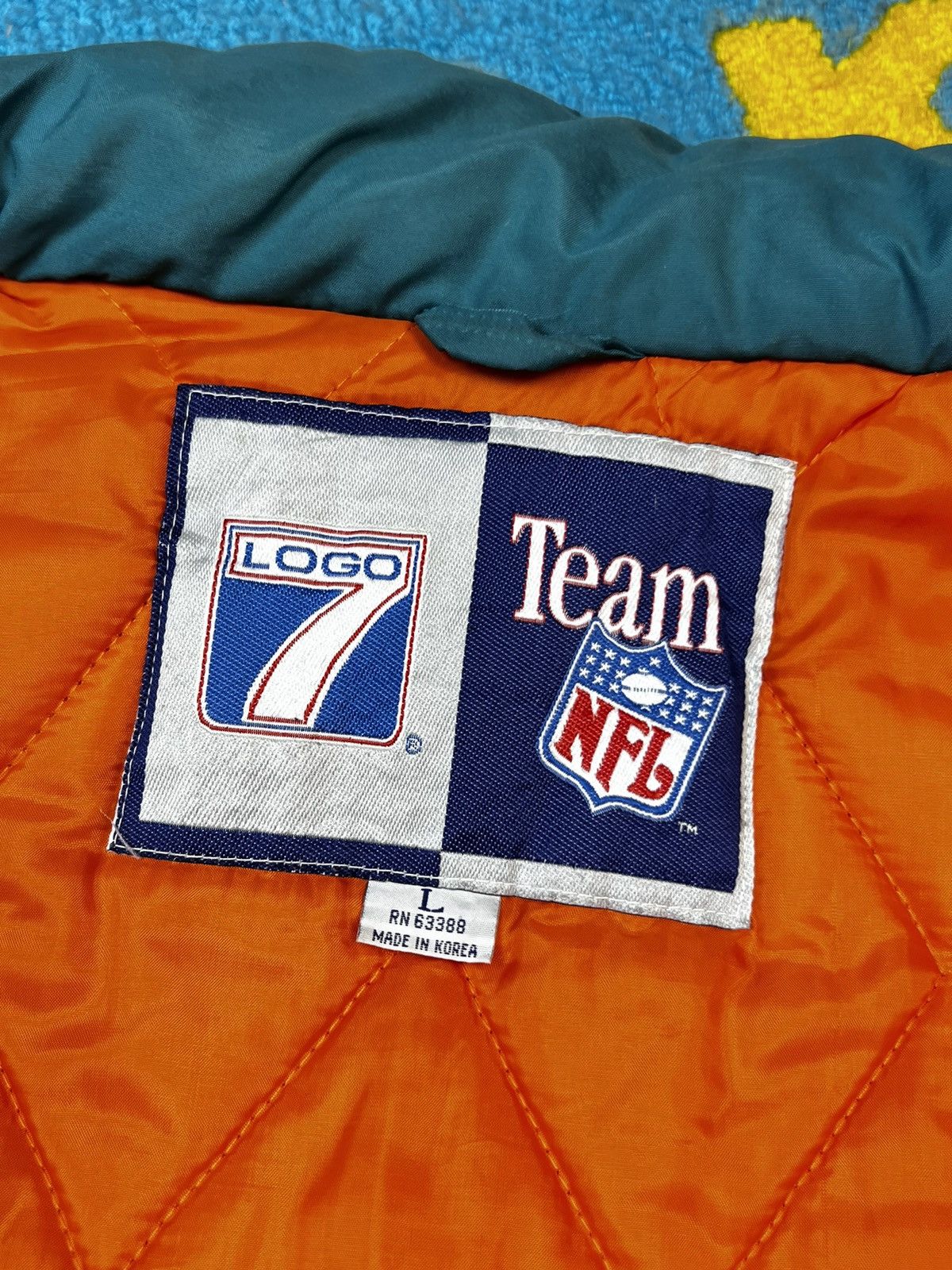 Logo 7 × NFL × Vintage Vintage 90’s 7 Logo Miami Dolphins NFL Tricolour Jacket Size US L / EU 52-54 / 3 - 17 Thumbnail