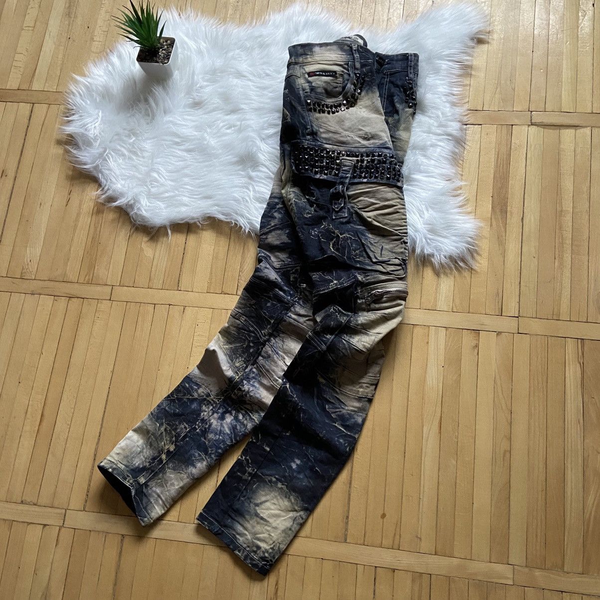 If Six Was Nine 📌Crazy Cipo & Baxx Vintage Avant Garde Acid Wash Jeans Size US 30 / EU 46 - 12 Thumbnail