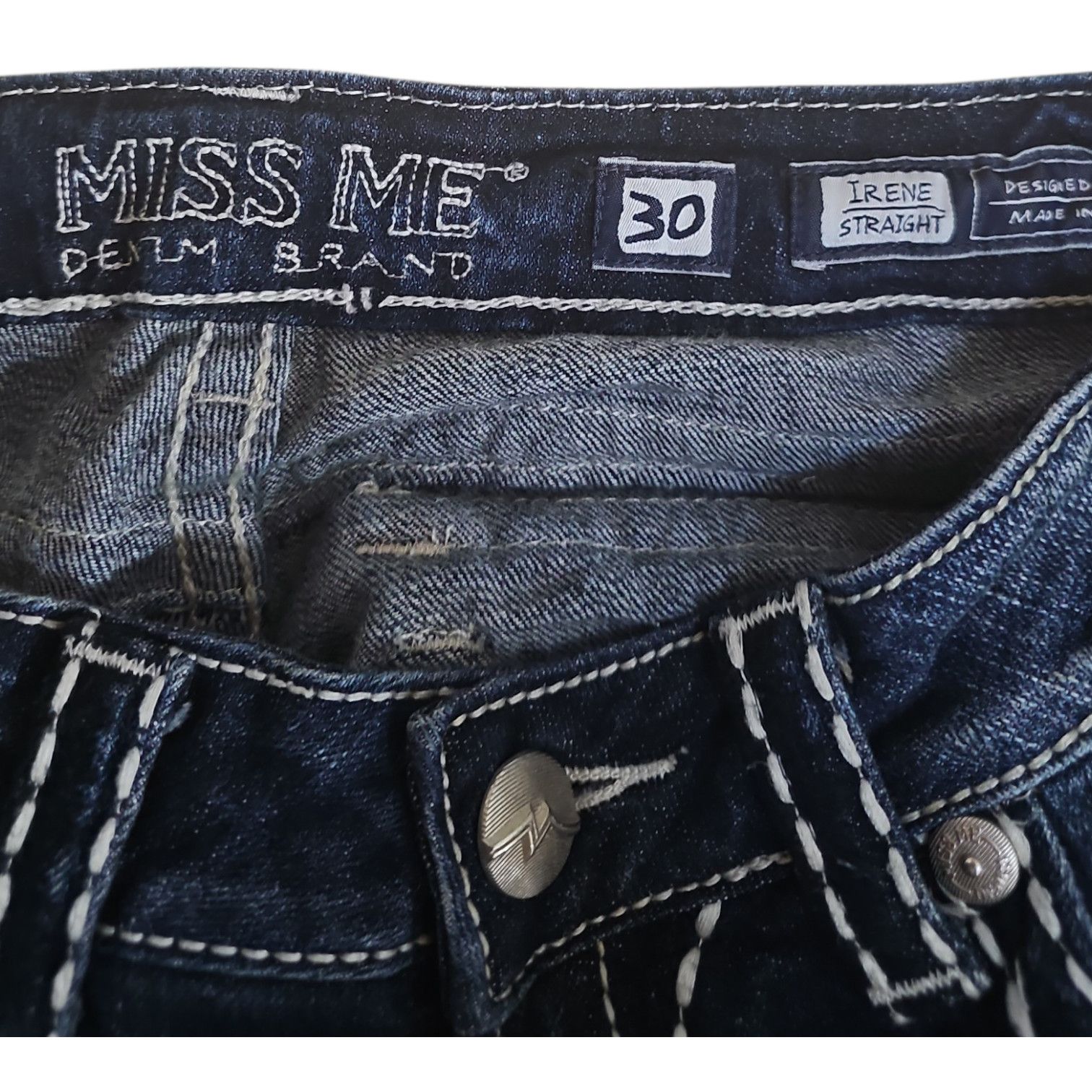 Miss Me Miss Me Irene Straight Jeans Size 30 Size 30" / US 8 / IT 44 - 5 Thumbnail