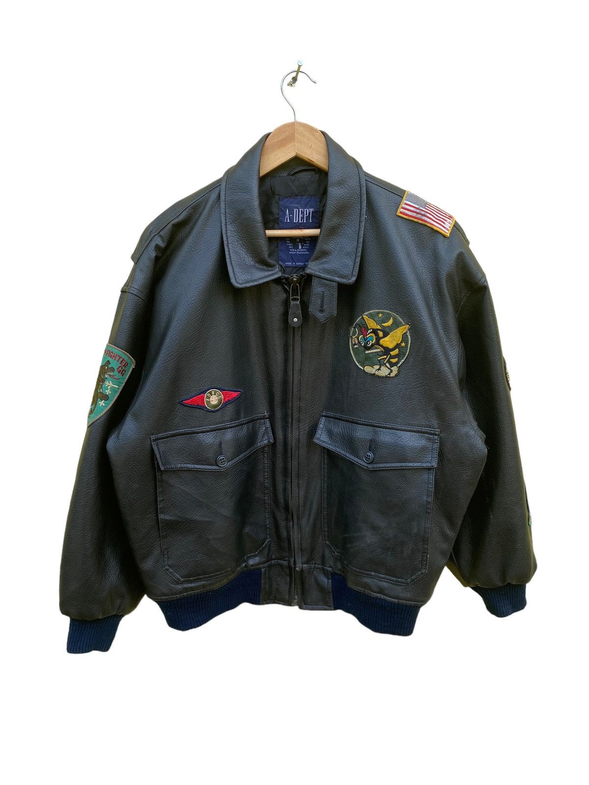 Vintage Vintage Us Air force A-dept bomber leather jacket Size US M / EU 48-50 / 2 - 4 Thumbnail