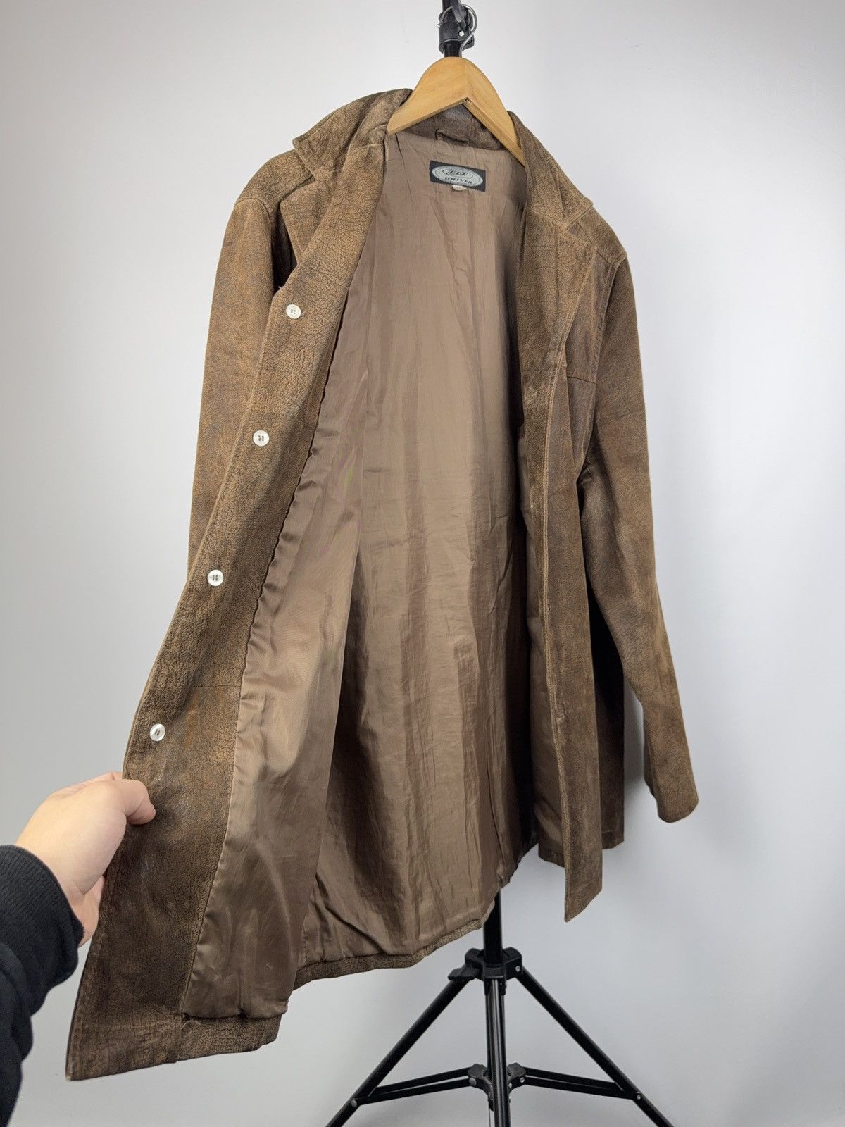 Japanese Brand Avant Garde 90s Retro Vintage Brown Leather Blazer Jacket XL Size US XL / EU 56 / 4 - 11 Thumbnail