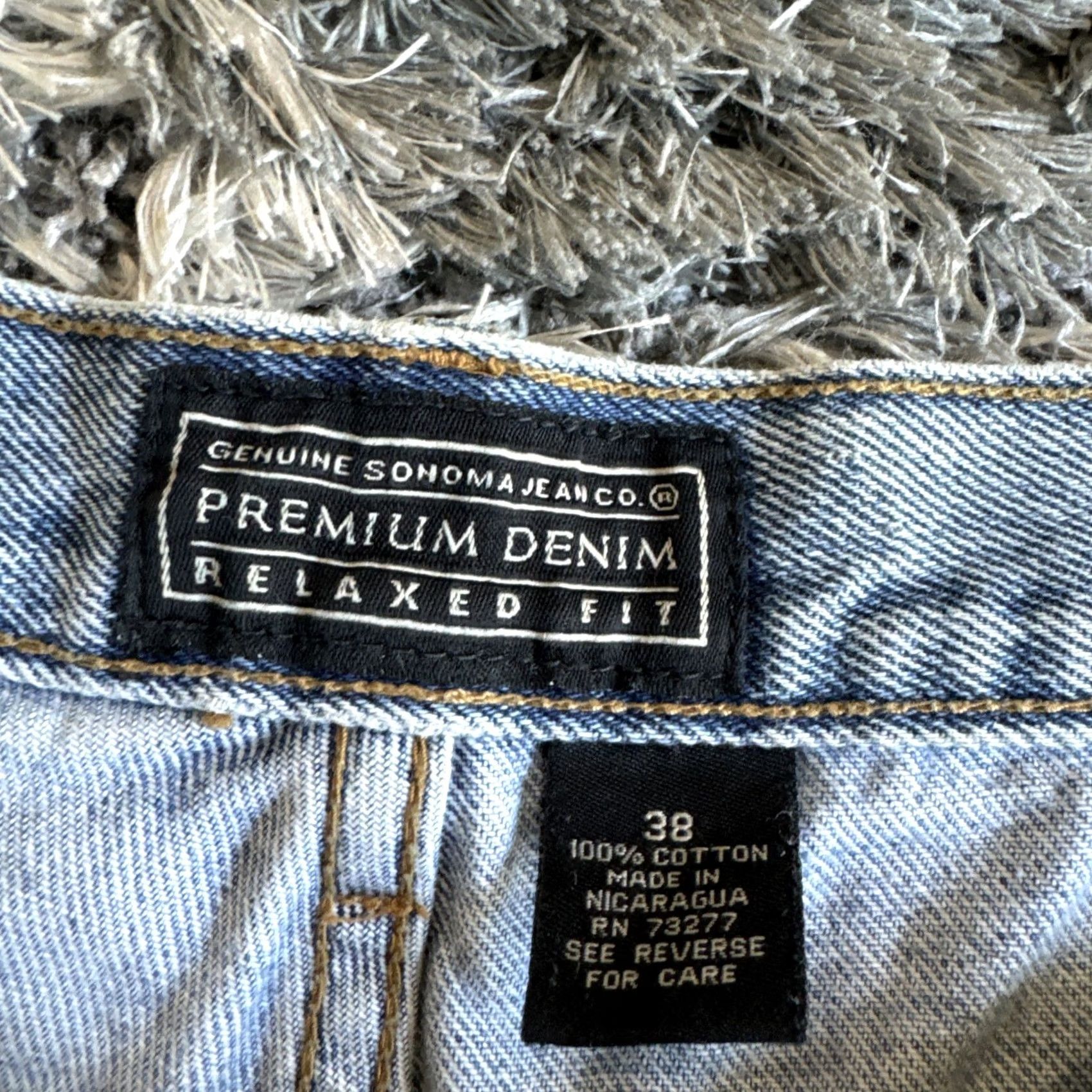 Denime VINTAGE Sonoma Jeans Shorts Mens 38 Blue Denim Jorts 90s Cargo Distressed Wide Loose Size US 38 / EU 54 - 7 Thumbnail