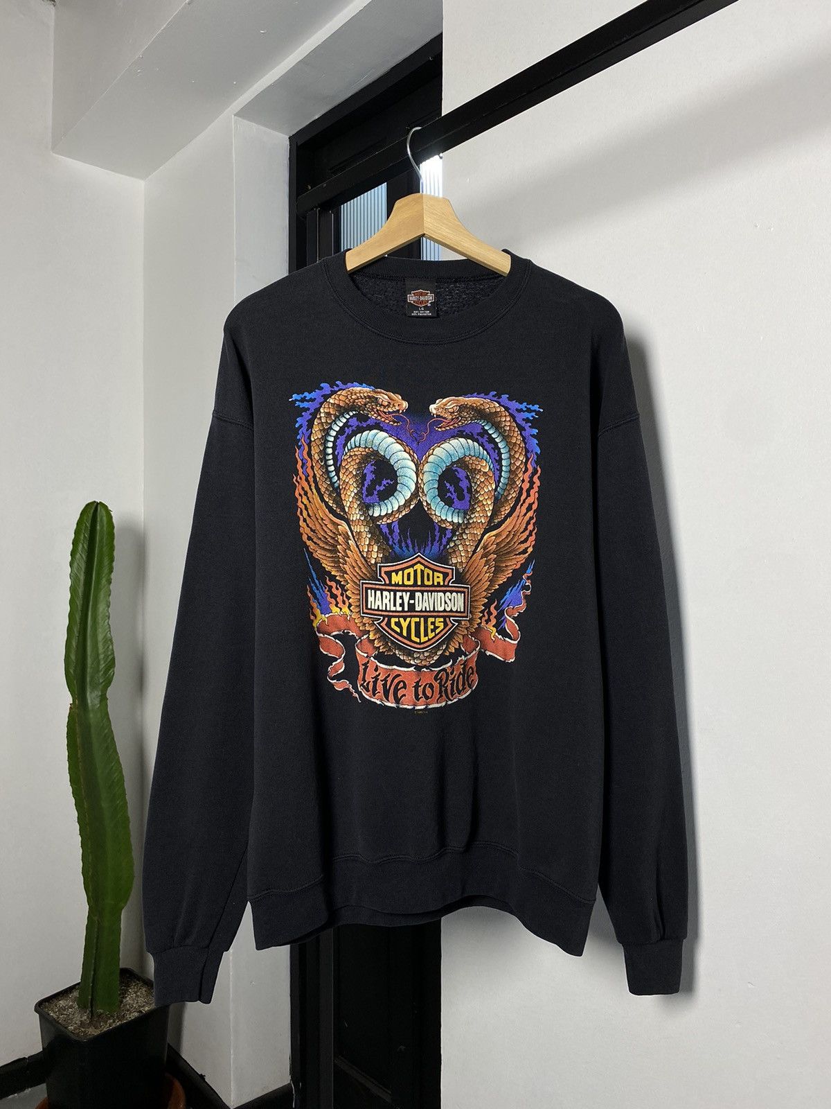 Harley Davidson Vintage Harley Davidson Snakes Crewneck Size US L / EU 52-54 / 3 - 1 Thumbnail