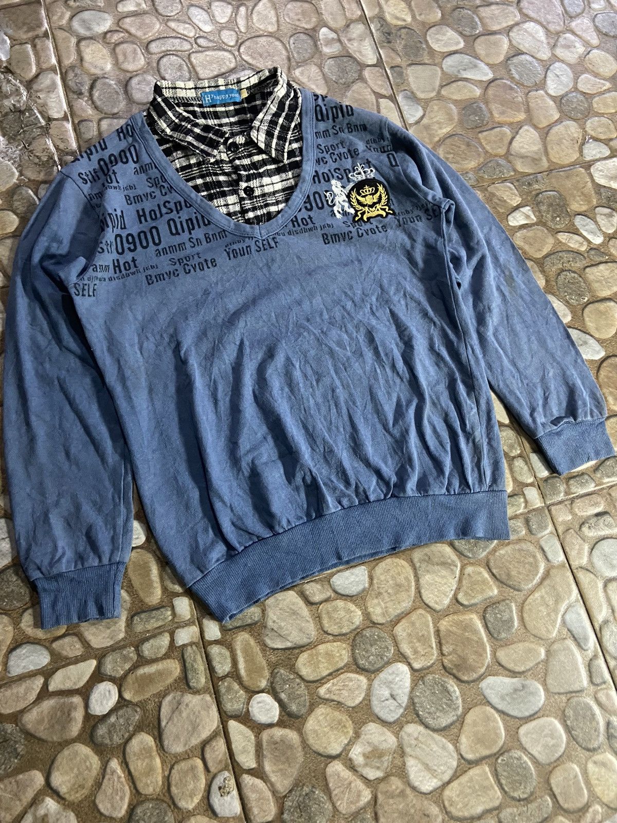 Hysteric Glamour × Japanese Brand VTG Y2K happy year sweatshirt double layer Size US S / EU 44-46 / 1 - 3 Thumbnail