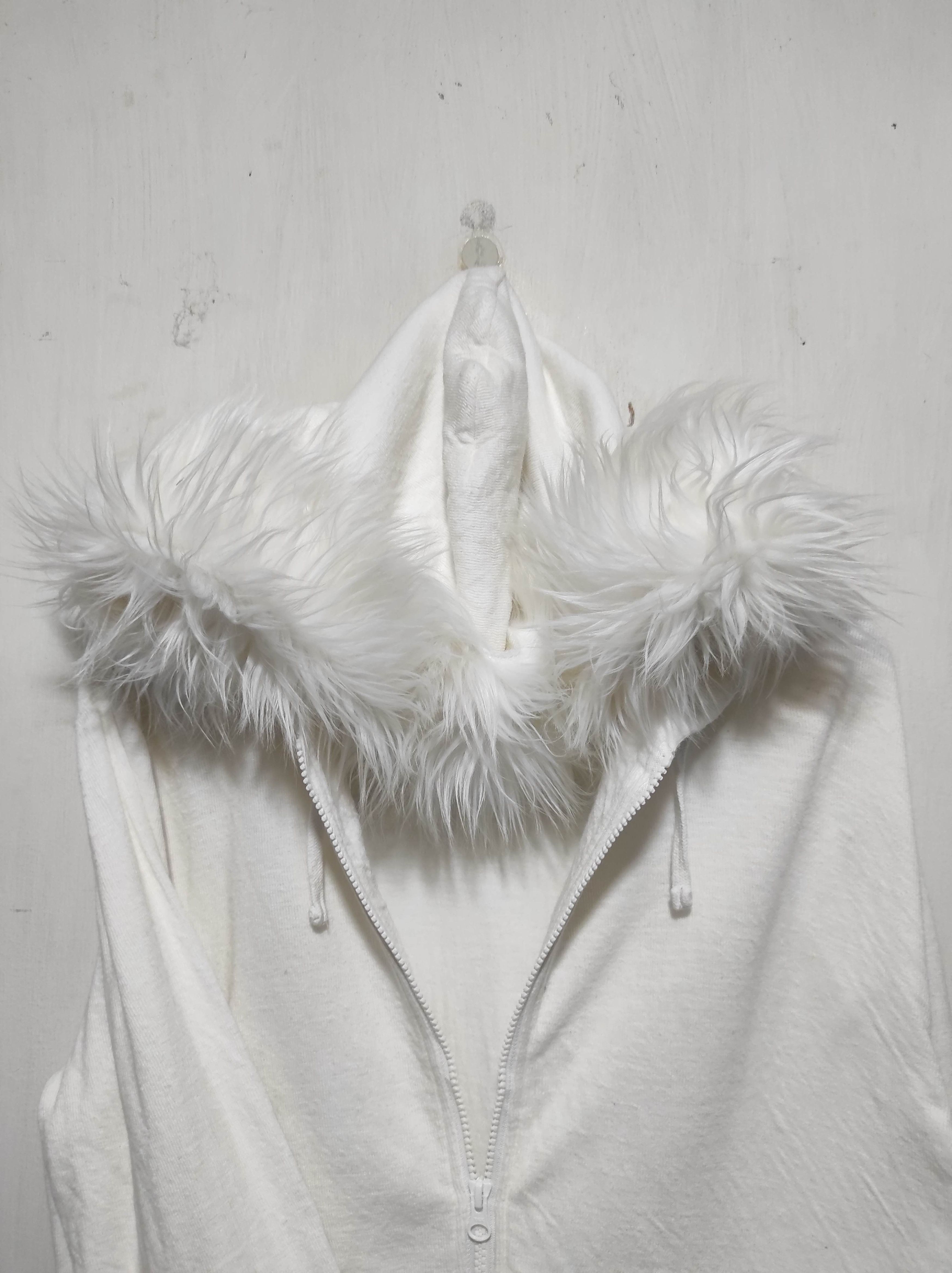 MOUSSY Azul by Moussy White Zip Fur Hoodie LGB style Size US L / EU 52-54 / 3 - 3 Thumbnail