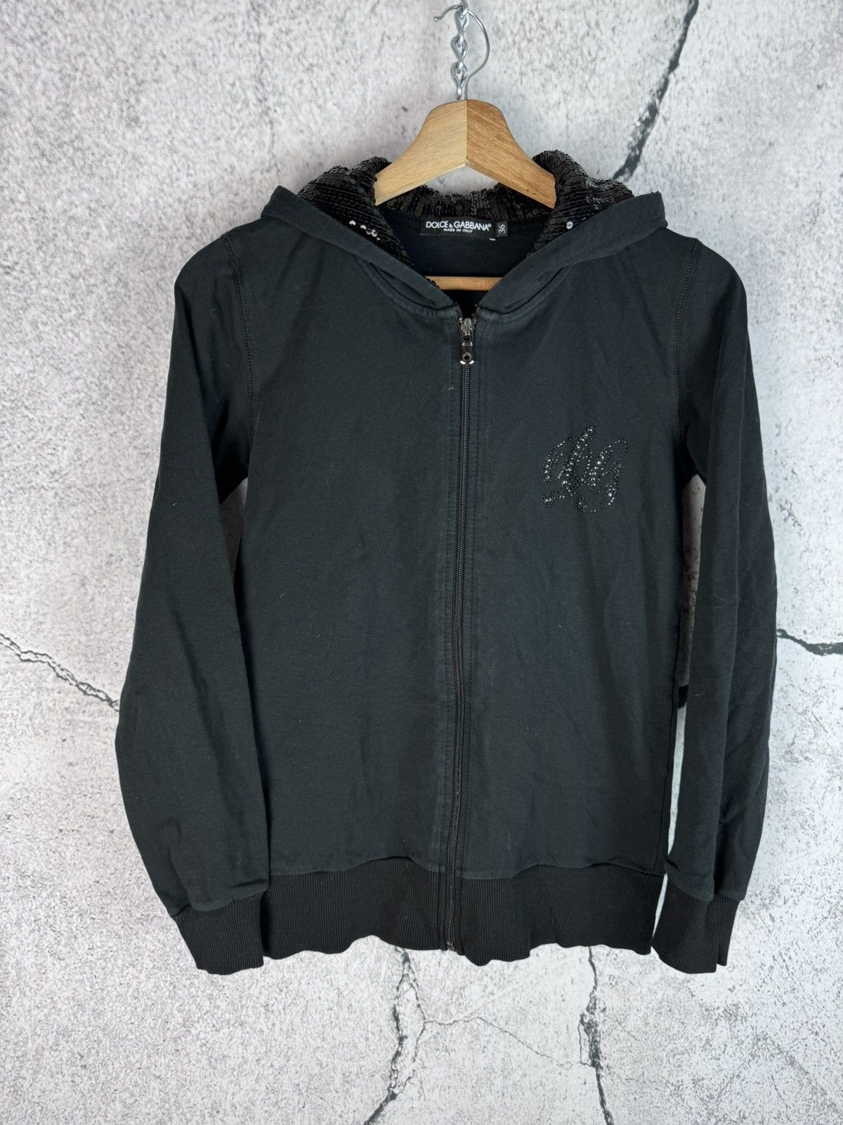 Dolce & Gabbana Vintage Y2K zip up sequin hoodie Dolce Gabbana Big logo Size XS / US 0-2 / IT 36-38 - 1 Thumbnail
