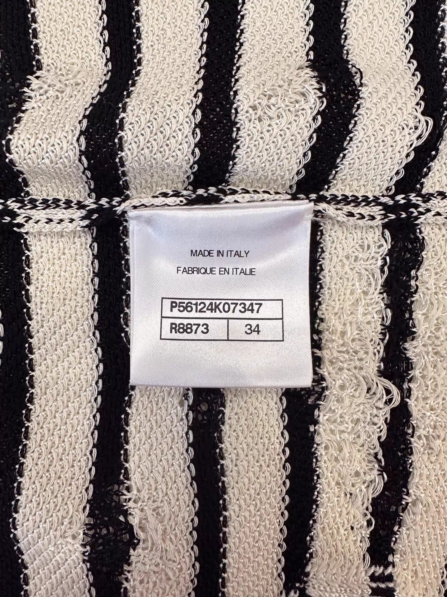 Chanel Chanel women's black white colorblocked striped cardigan Size XS / US 0-2 / IT 36-38 - 5 Thumbnail