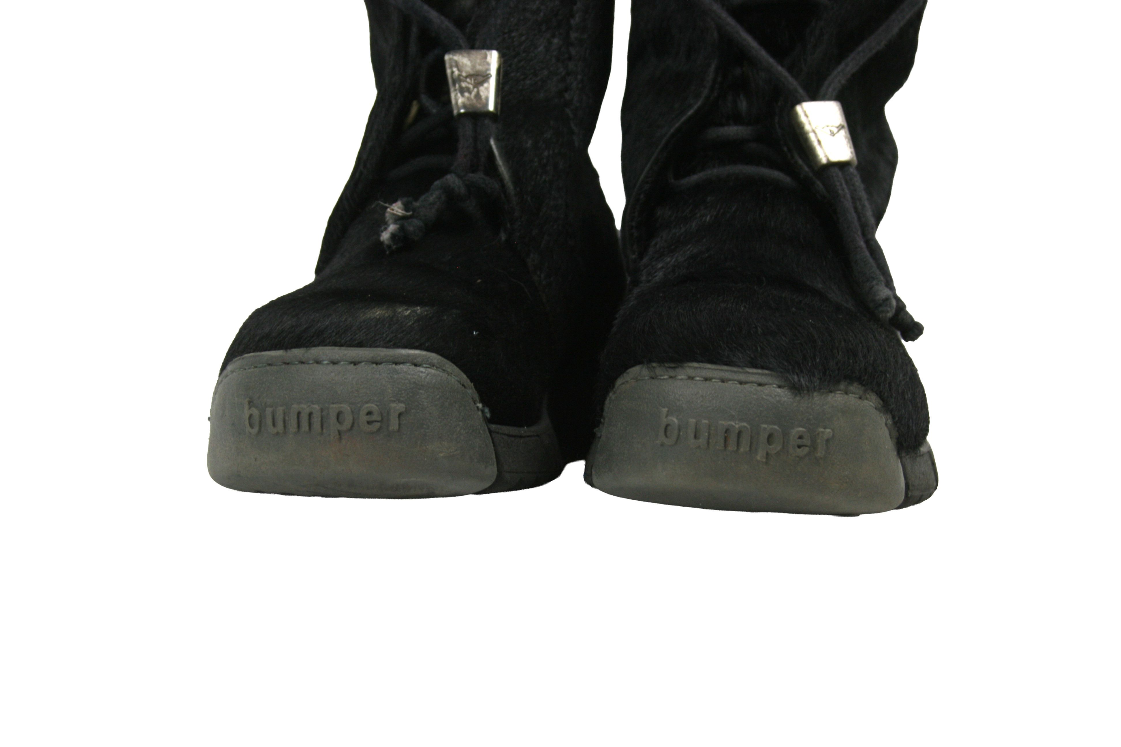 Japanese Brand Bumper 00S Chewbacca Y2K Pony Hair Fur Laced Boots Vintage Size US 9 / IT 39 - 4 Thumbnail