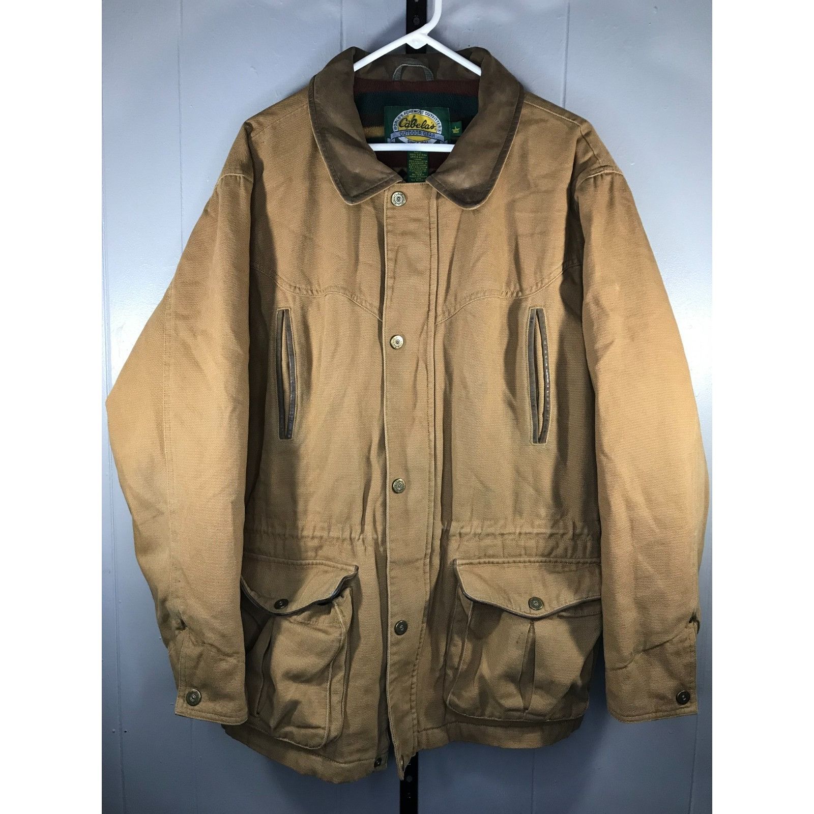 Cabelas Cabela's Duck Canvas Field Jacket Blanket Flannel Lined Chor Size US L / EU 52-54 / 3 - 1 Thumbnail