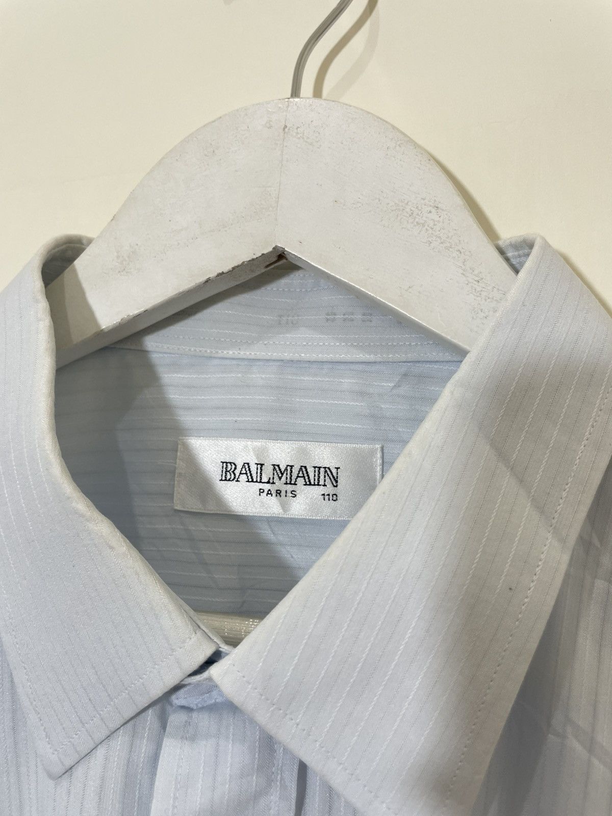 Balmain 2000s Balmain White Micro Check Short Sleeve Button Up Shirt Size US XXL / EU 58 / 5 - 5 Thumbnail