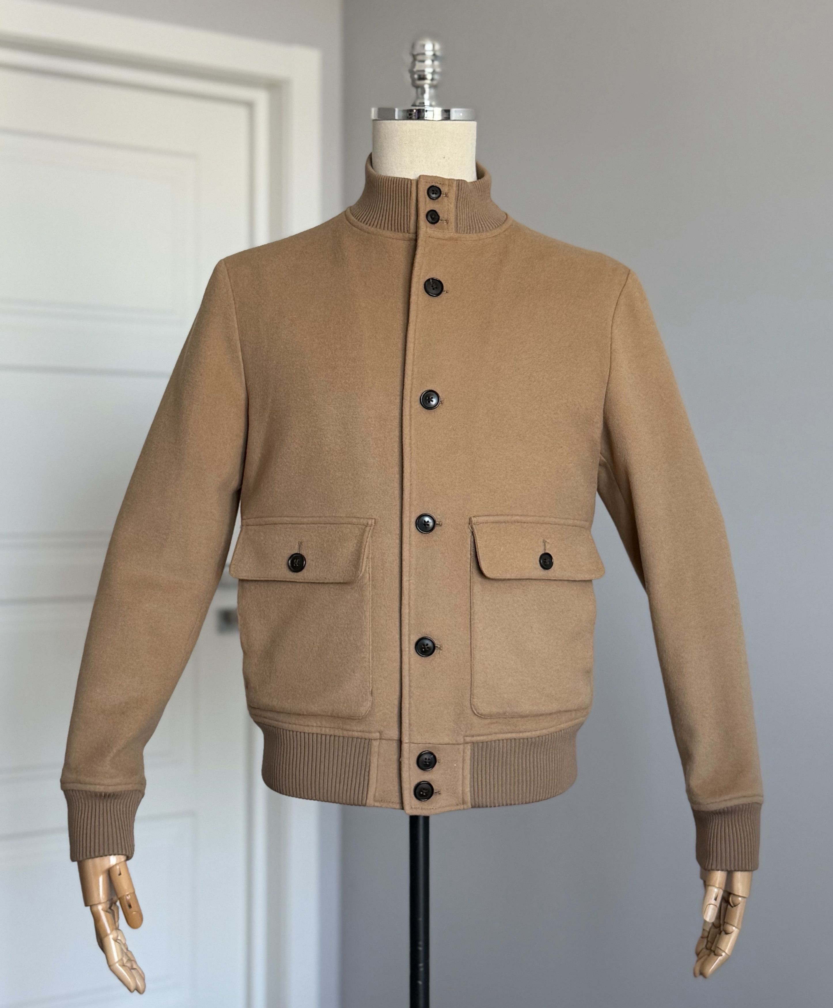 Suitsupply SUITSUPPLY Pure Wool Bomber Jacket Camel Size M Luxury Brand Size US M / EU 48-50 / 2 - 3 Thumbnail