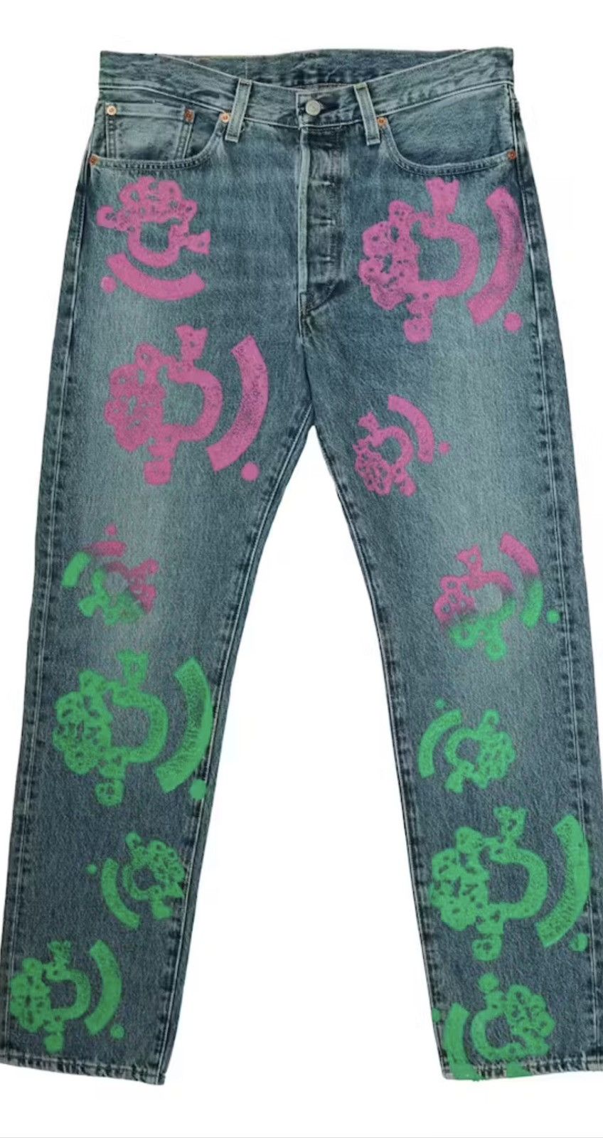 B).Stroy × DENIM TEARS Denim Tears Bstroy Tears 501 Light Wash 