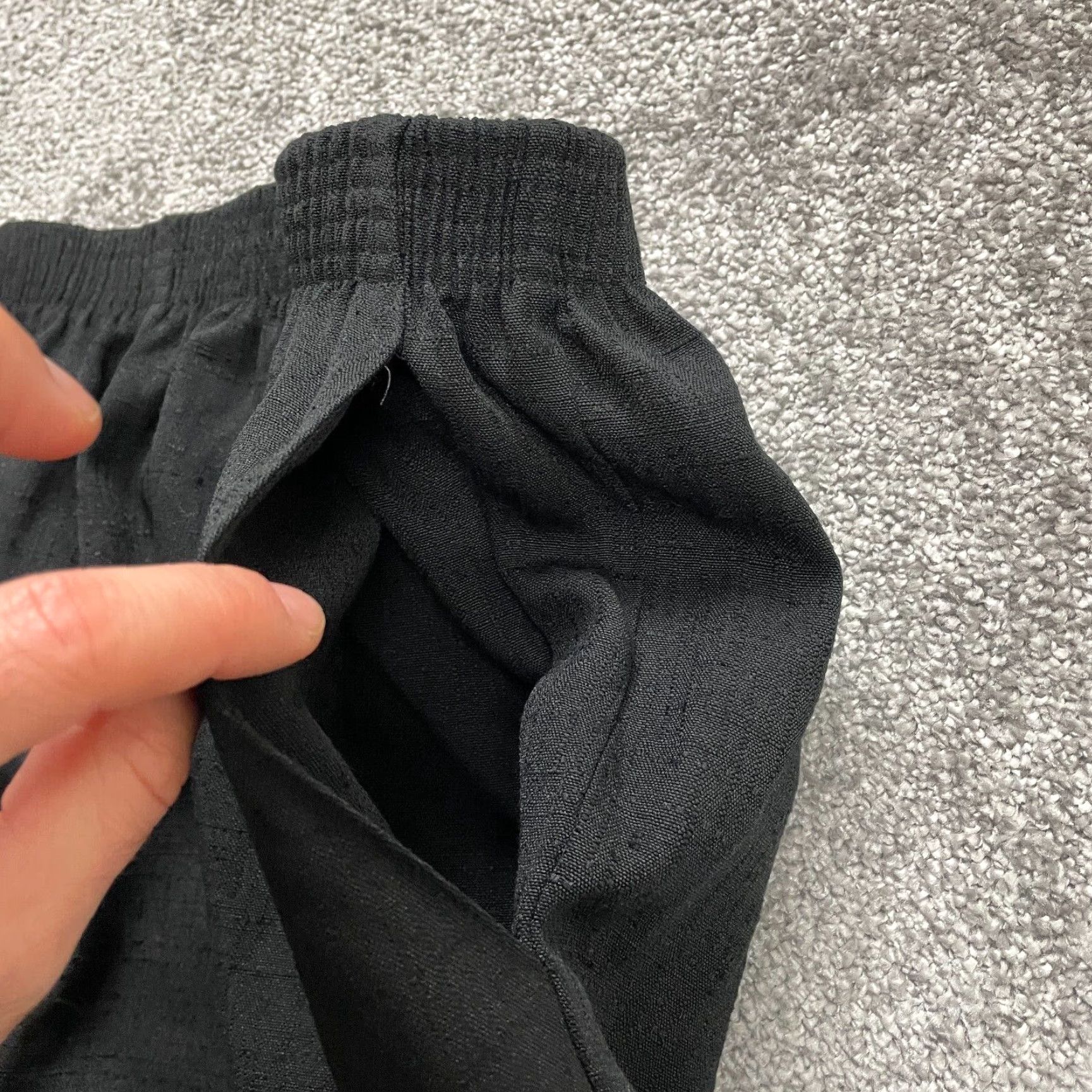 Vintage Briggs Dress Pants Women 22W Black Tapered Leg High Rise Elastic Waist 34x29 Size 40" / US 18 - 3 Thumbnail