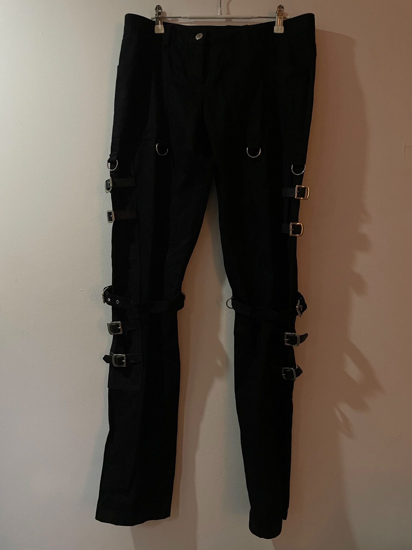 Dolce & Gabbana black bondage low-rise pants by Dolce&Gabbana Size US 32 / EU 48 - 1 Thumbnail