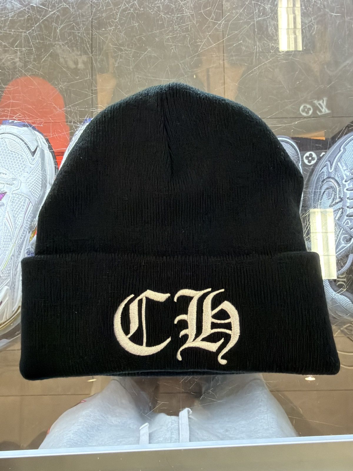 Chrome Hearts CHROME HEARTS LOGO BEANIE BLACK Size ONE SIZE - 1 Thumbnail