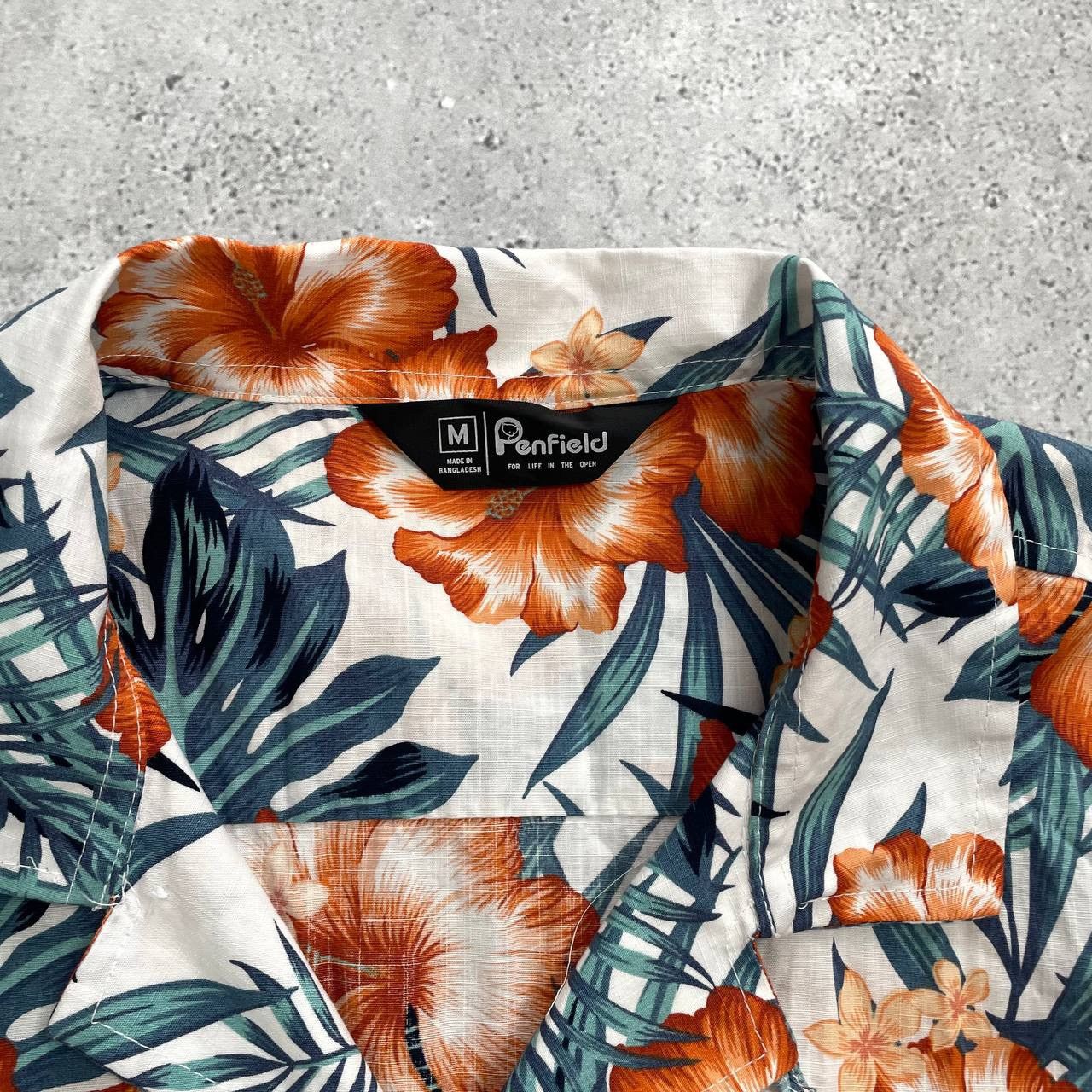 Penfield Penfield Hawaiian Short Sleeve Shirt White/ Orange/ Green M Size US M / EU 48-50 / 2 - 2 Thumbnail