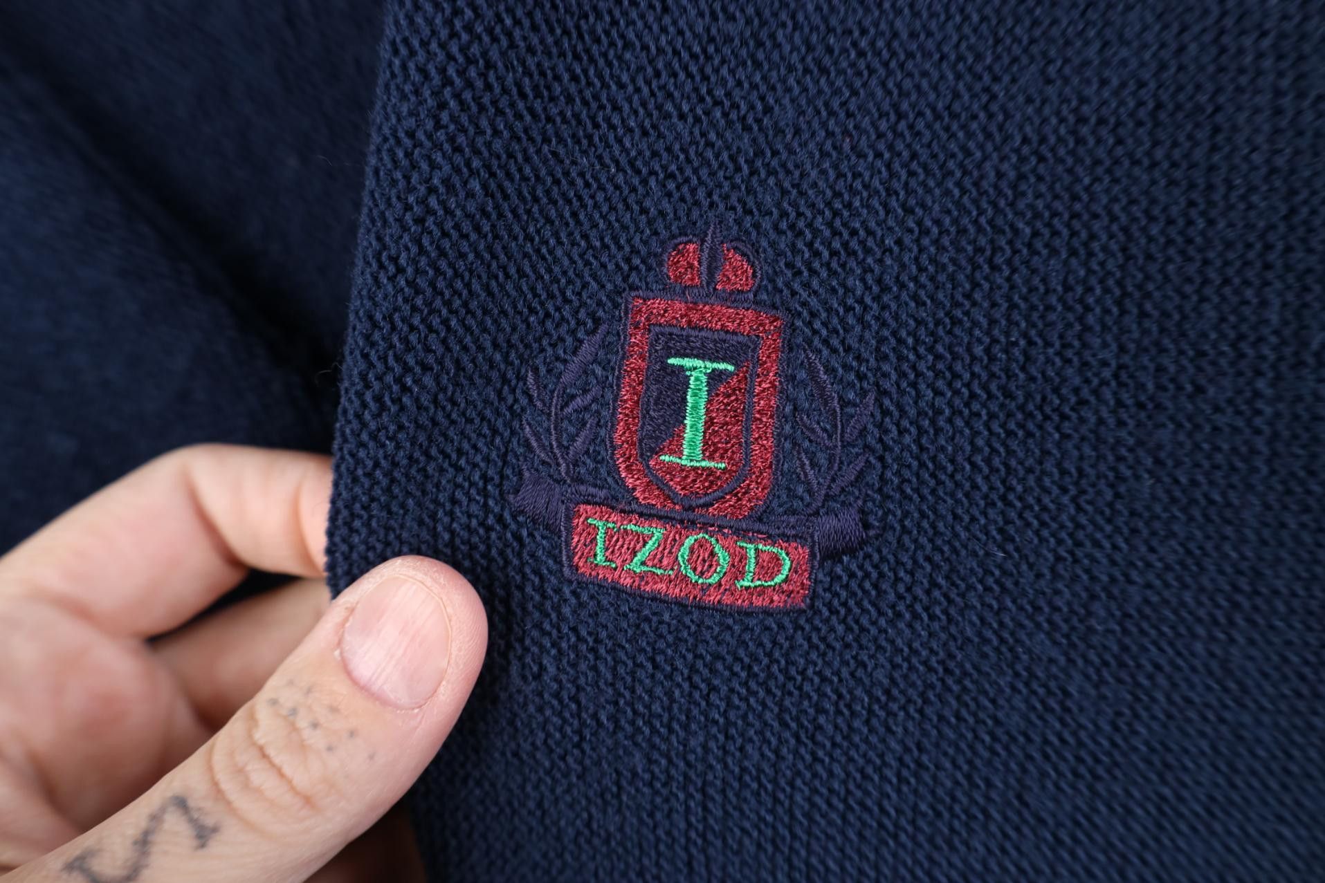 Izod Vintage 80s 90s Izod Golf Knit Cardigan Sweater Blue USA Size US M / EU 48-50 / 2 - 4 Thumbnail