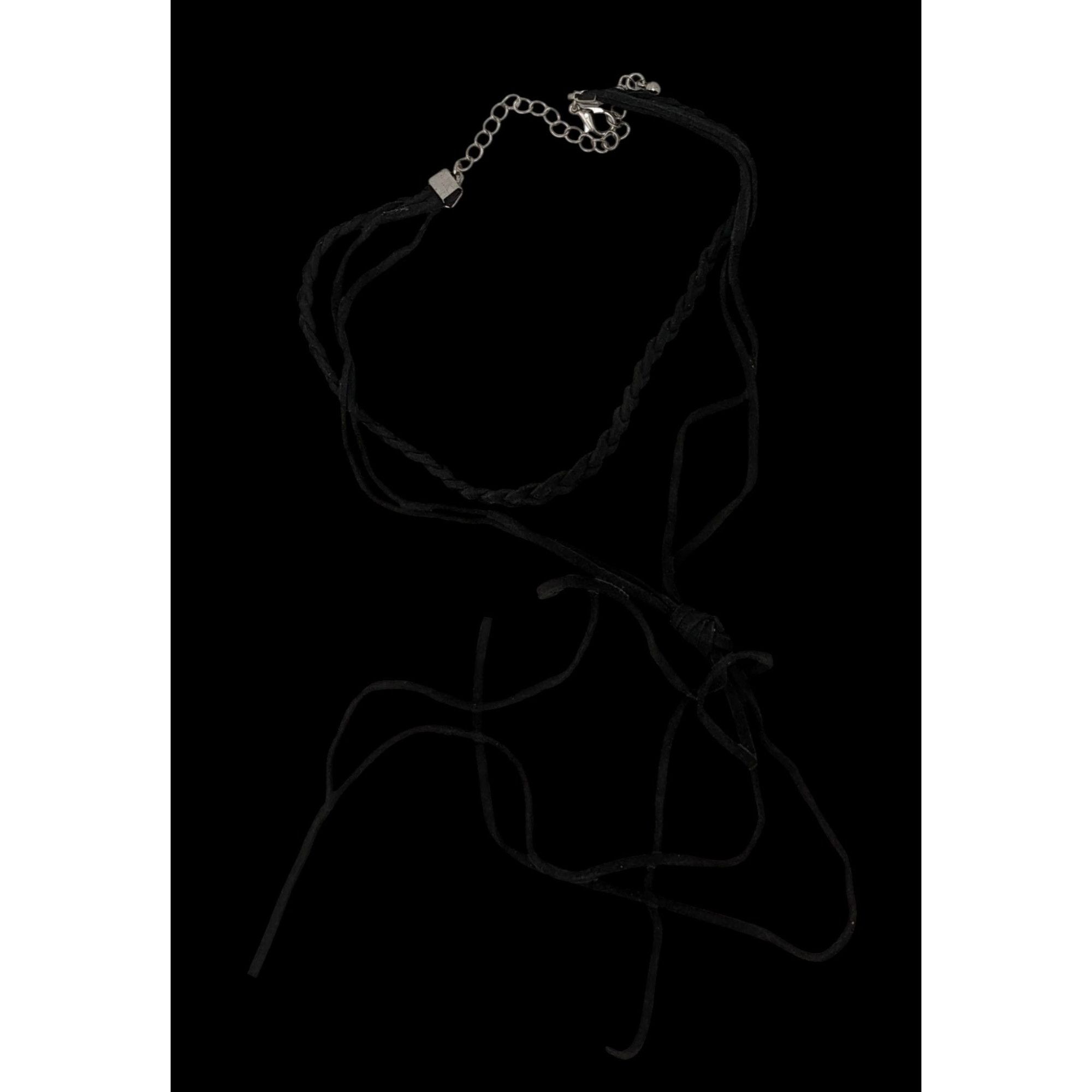 Other Gothic Festival Black Braided Faux Suede Choker Necklace Wit Size ONE SIZE - 5 Thumbnail
