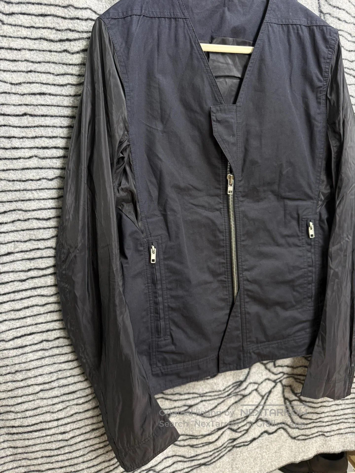 Rick Owens Rick Owens Mesh Leather Collarless Jacket. Size US L / EU 52-54 / 3 - 3 Thumbnail