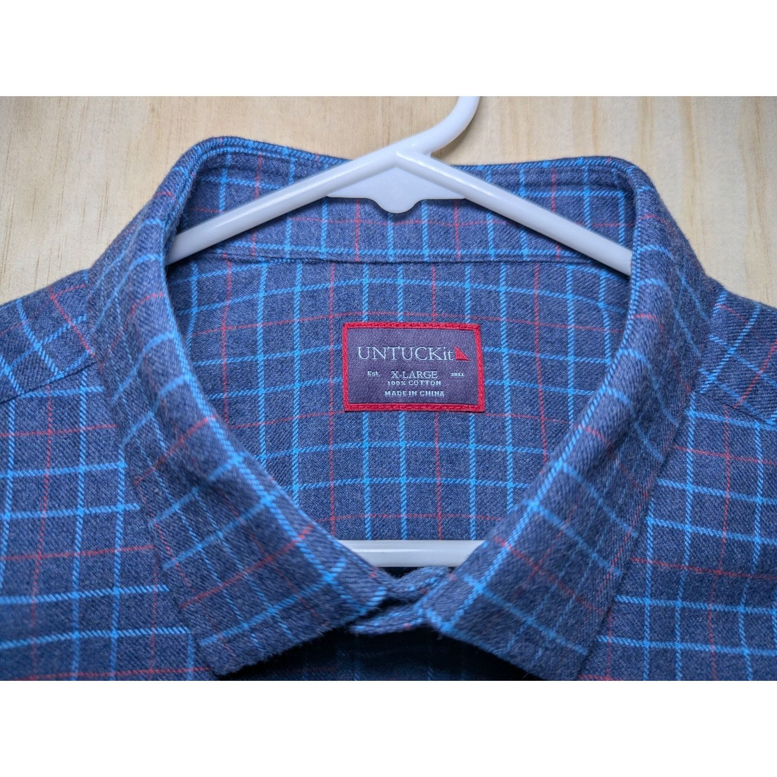 UNTUCKit UNTUCKit Men's XL Treleaven Shirt Long Sleeve Button Up Size US XL / EU 56 / 4 - 6 Thumbnail