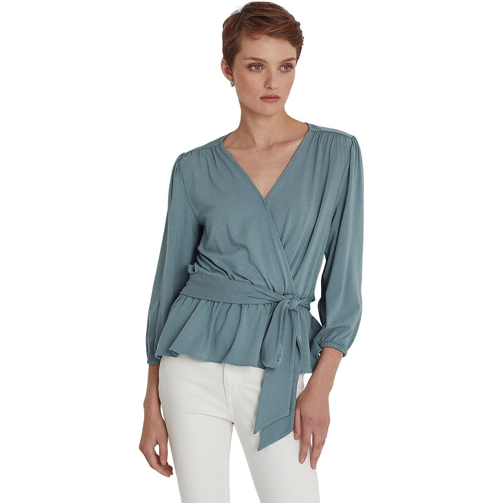 Ralph Lauren Lauren Ralph Lauren Women Grey Peplum Boho Blouse Size XL Size XL / US 12-14 / IT 48-50 - 1 Thumbnail