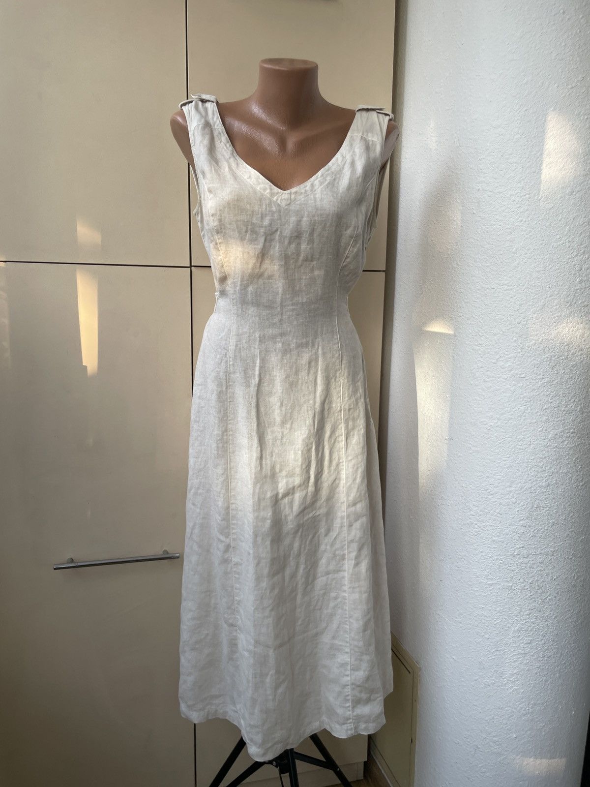 C.P. Company Vintage C.P. Company Linen Midi Belted dress size it 44 Size L / US 10 / IT 46 - 2 Thumbnail