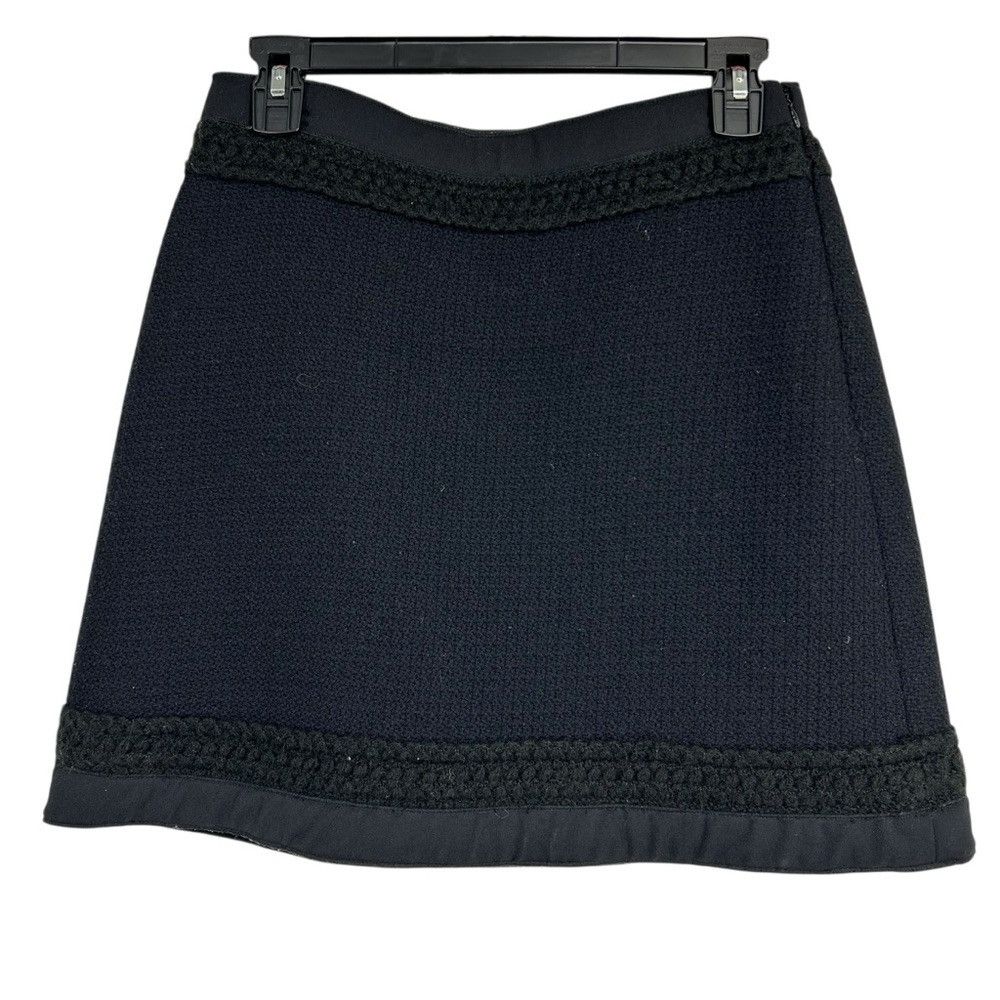 Other Pink Tartan Wool Blend Mini Skirt Black Textured A-Line Size 26" / US 2 / IT 38 - 1 Thumbnail