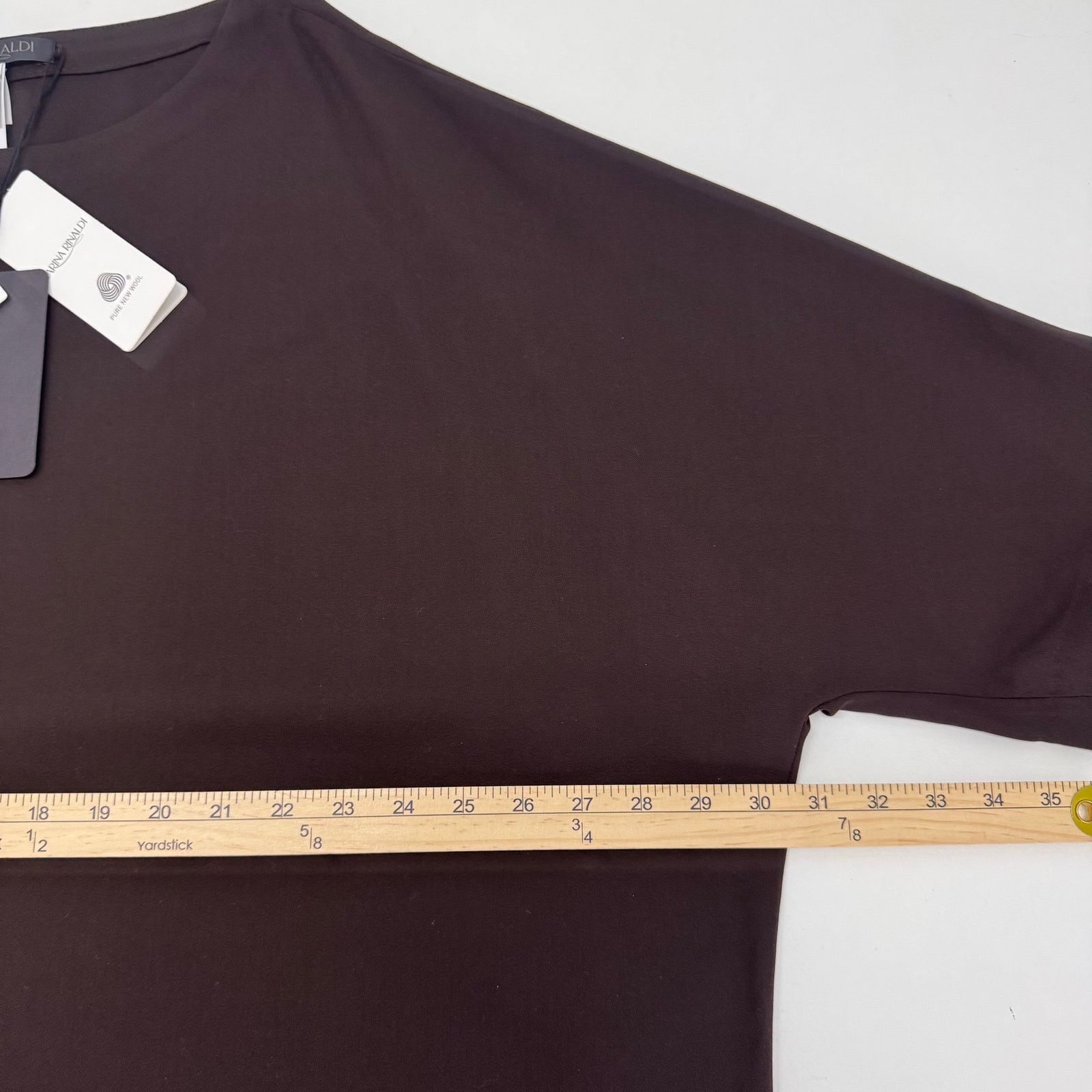 Marina Rinaldi Marina Rinaldi Facilita Pure Wool Blouse Plus size 24 Brown Size 3XL / US 20-22 - 4 Thumbnail