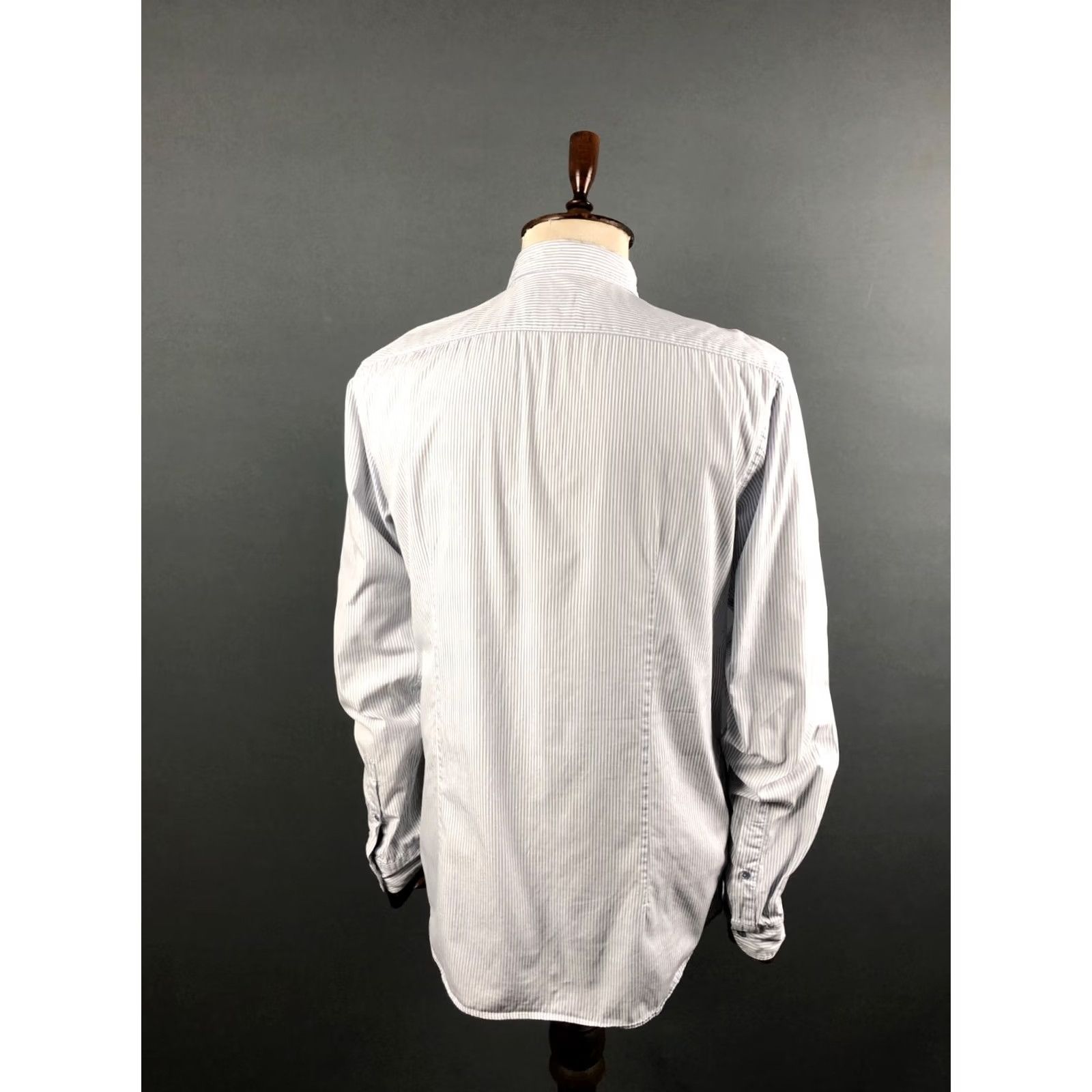 Diesel Diesel Men's Shirt XL White Cotton Striped Slim Fit Button-Up Size US XL / EU 56 / 4 - 3 Thumbnail