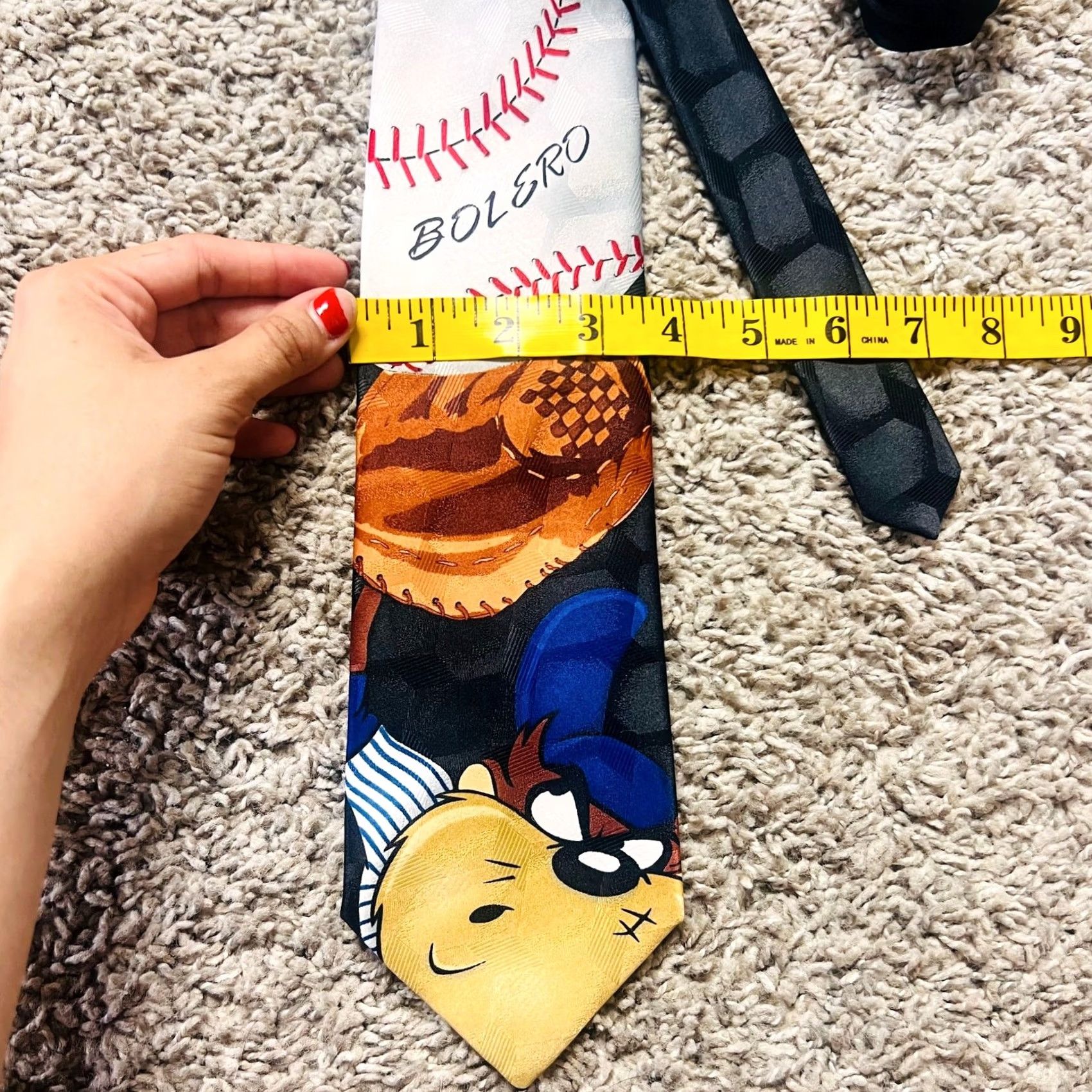 Vintage Looney Tunes Mania 1996 Baseball Bolero Tie Men's Size ONE SIZE - 2 Thumbnail