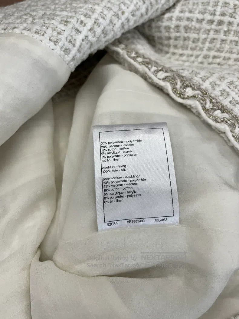Other Chanel 25C white rolled tweed four-pocket double-breasted Size XS / US 0-2 / IT 36-38 - 8 Thumbnail