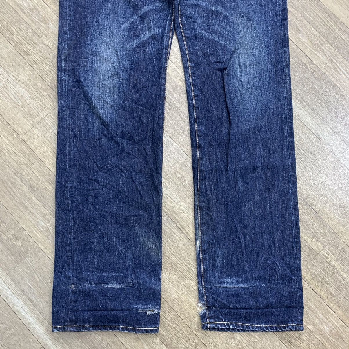 If Six Was Nine × Japanese Brand × Mammut Cune Back Print Fading Distressed Jeans Size US 33 - 5 Thumbnail