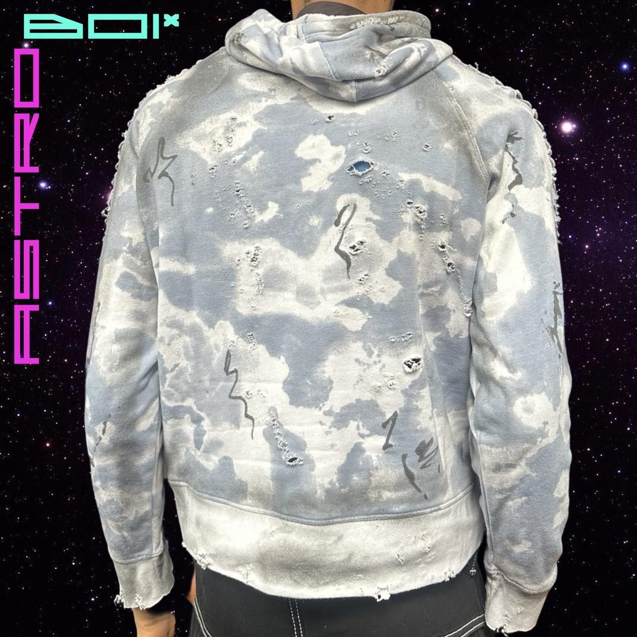 Champion Champion 'Sky' Powder Blue/White Tie Dye Hoodie - XL Size XL / US 12-14 / IT 48-50 - 5 Thumbnail