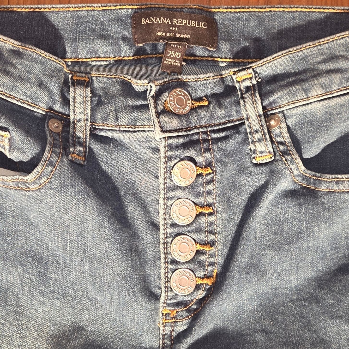 Banana Republic Banana Republic High-Rise Skinny Blue Jeans - Size 25/0 Size 25" / US 0 / IT 36 - 4 Thumbnail