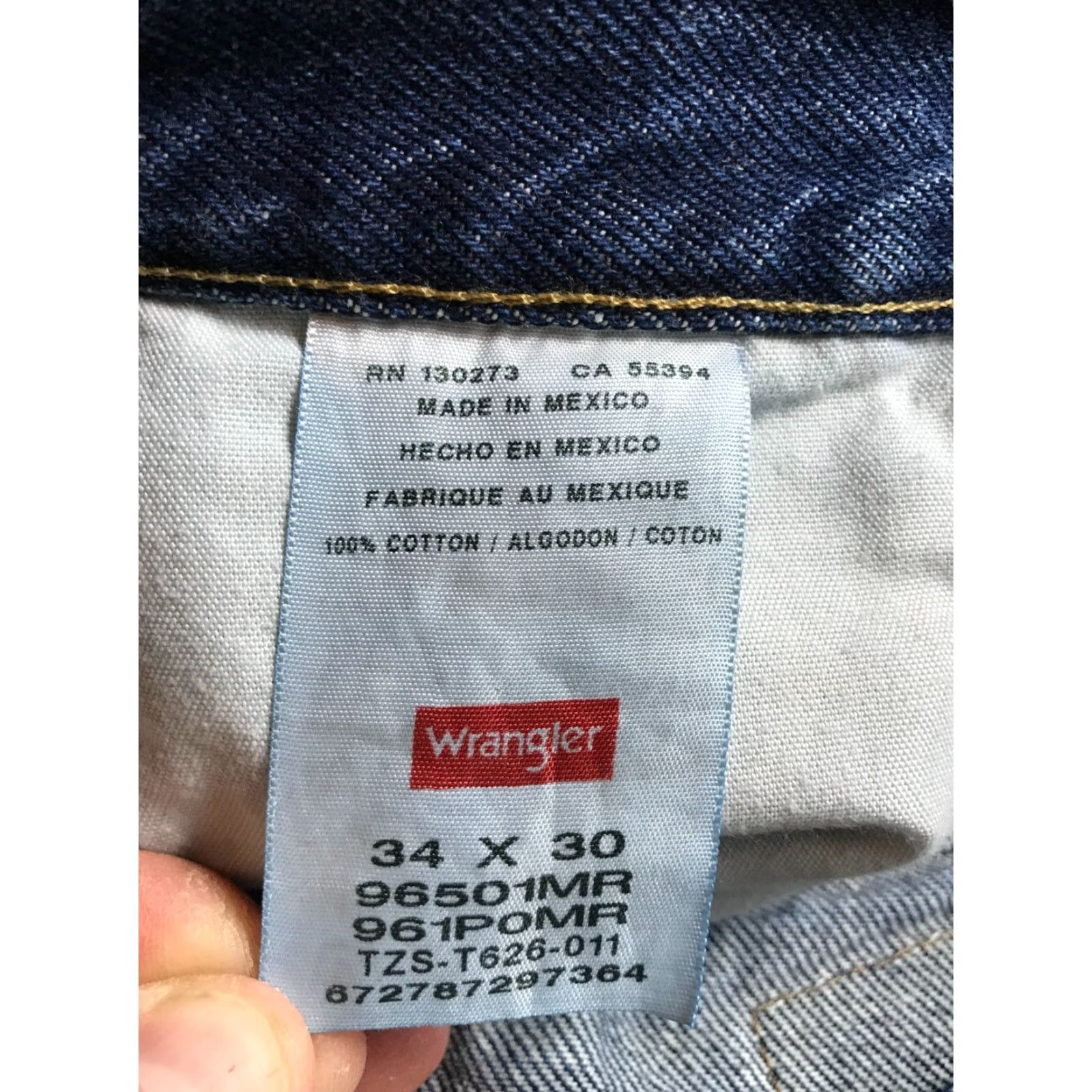 Wrangler Wrangler Jeans Men's 34x30 Blue Denim Straight Leg Jeans? (Old: Wrangler Jeans) Size US 34 / EU 50 - 7 Thumbnail
