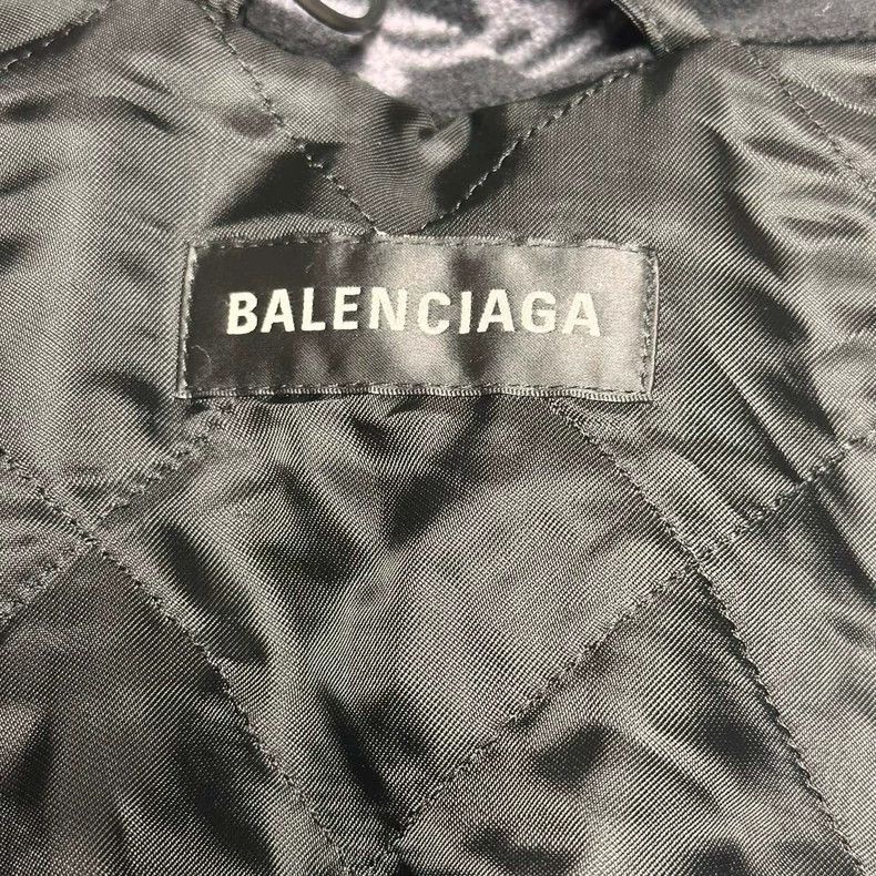 Balenciaga Balenciaga Double B full print woolen cotton-padded jacket Size US L / EU 52-54 / 3 - 3 Thumbnail