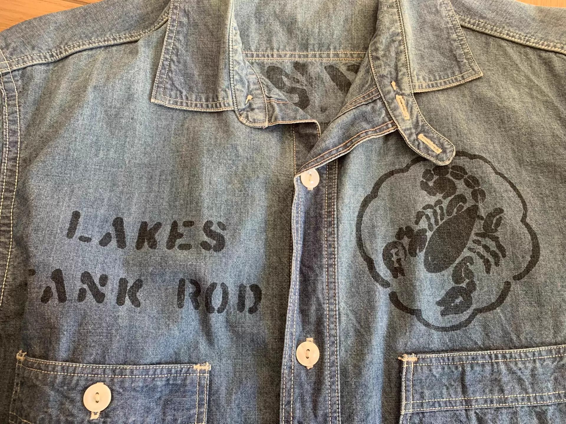 Freewheelers FREEWHEELERS Scorpion Vintage Shirt Lakes Tank Rod Size US L / EU 52-54 / 3 - 4 Thumbnail