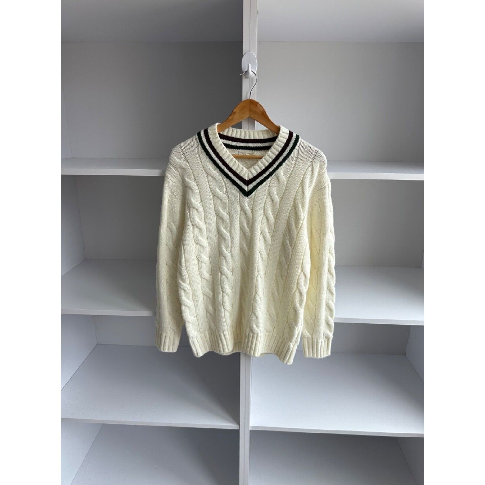 Japanese Brand VTG GU Japanese Heavy Knitted Beige Sweater Size US S / EU 44-46 / 1 - 1 Thumbnail